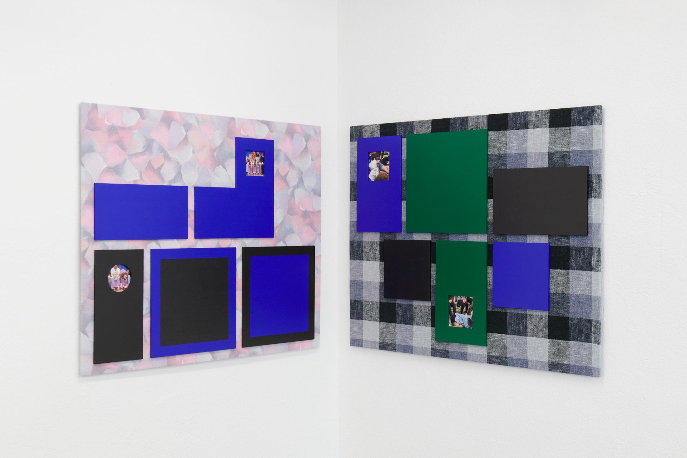 Exhibition View Karin Borer and Monika Emmanuelle Kazi Duo Show «Blink; view on Karin Borer, Boy to Rabbit and X-Ray Double Box Illusion, 2021» at WallStreet, Fribourg, 2021 / Photo: Guillaume Python / Courtesy: the artist and WallStreet