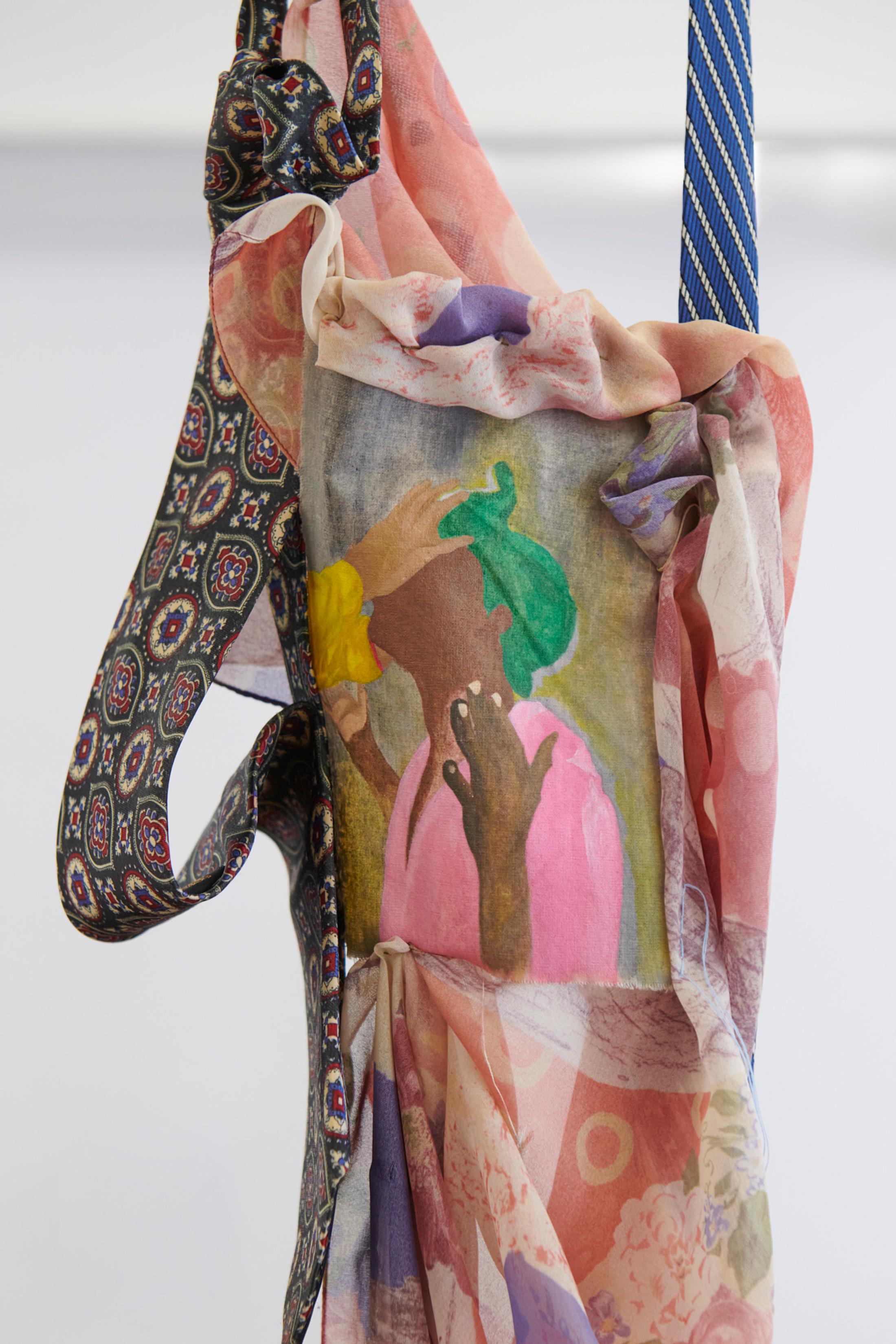 Exhibition View Karin Borer and Monika Emmanuelle Kazi Duo Show «Blink; view on Monika Emmanuelle Kazi, Take the spirit away, 2021» at WallStreet, Fribourg, 2021 / Photo: Guillaume Python / Courtesy: the artist and WallStreet