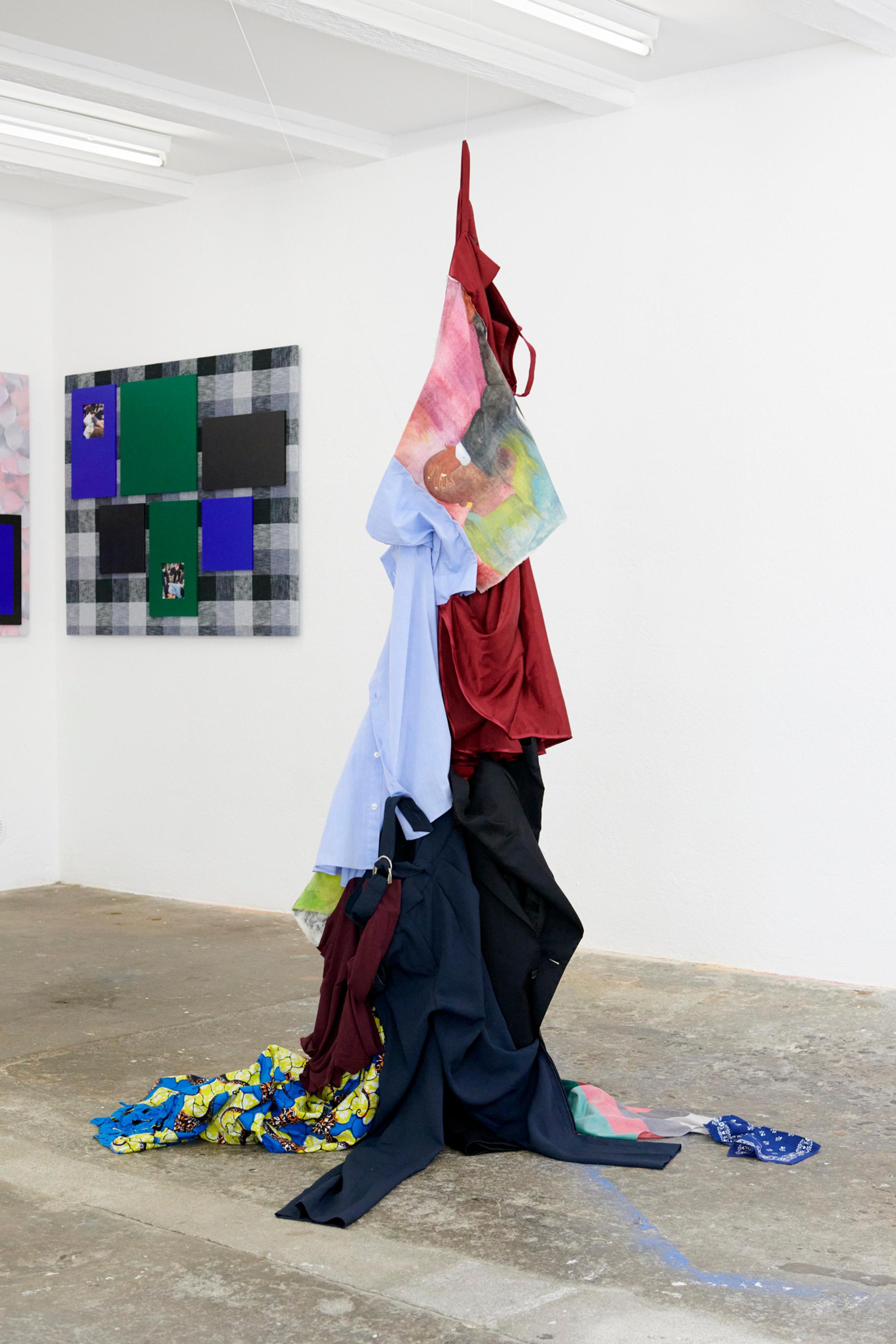 Exhibition View Karin Borer and Monika Emmanuelle Kazi Duo Show «Blink; view on Monika Emmanuelle Kazi, Take the spirit away, 2021» at WallStreet, Fribourg, 2021 / Photo: Guillaume Python / Courtesy: the artist and WallStreet