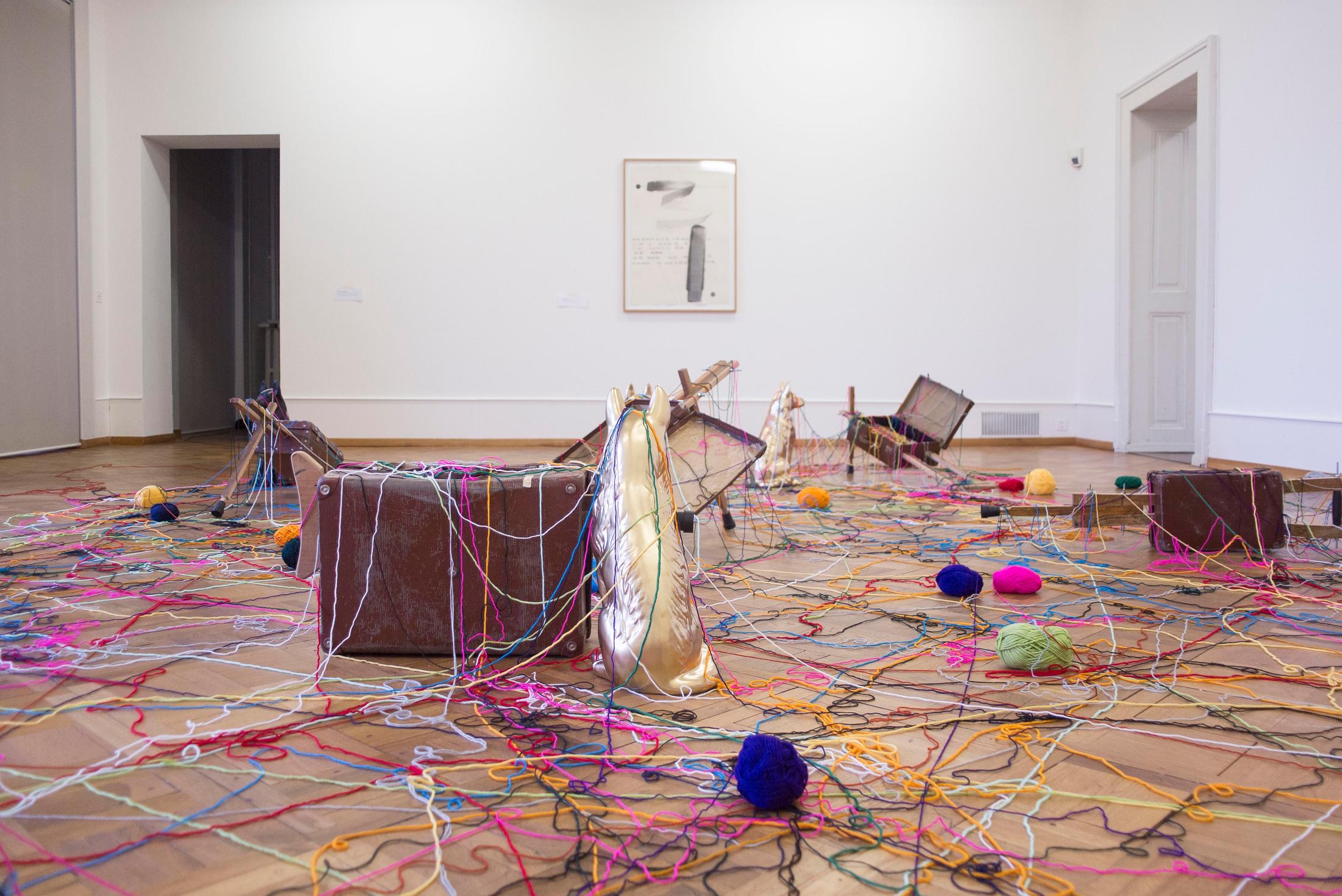 Installation View Kemang Wa Lehulere "Red Winter in Gugulethu, 2016" at Pasquart / Courtesy: the artist and Stevenson Cape Town and Johannesburg / Photo: Julie Lovens