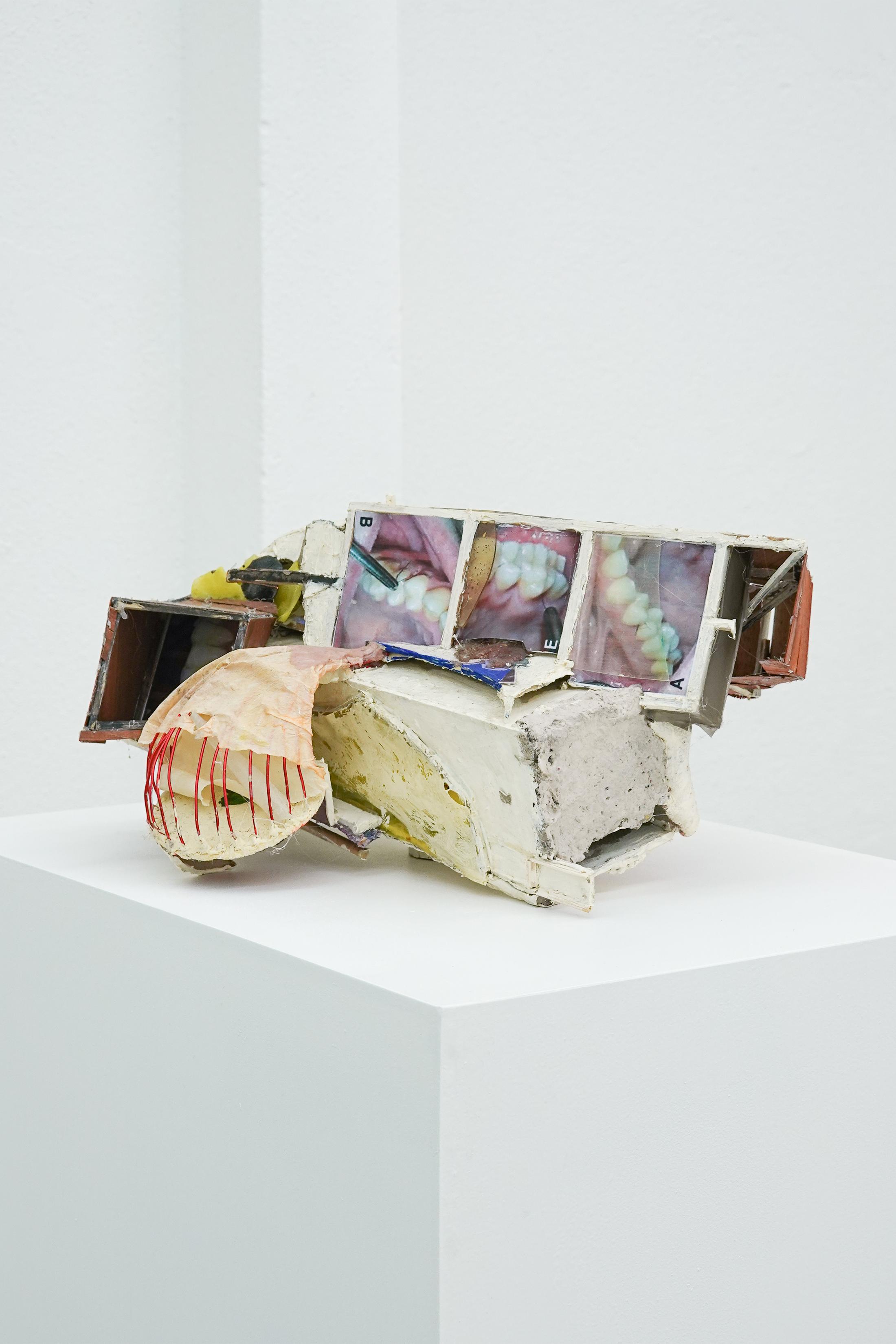 Exhibition View Group Show «Singalong; view on Anders Dickson, TEETH/removing hair explained, 2022» at Sgomento, Zurich, 2023 / Photo: SZ / Courtesy: the artist and Sgomento