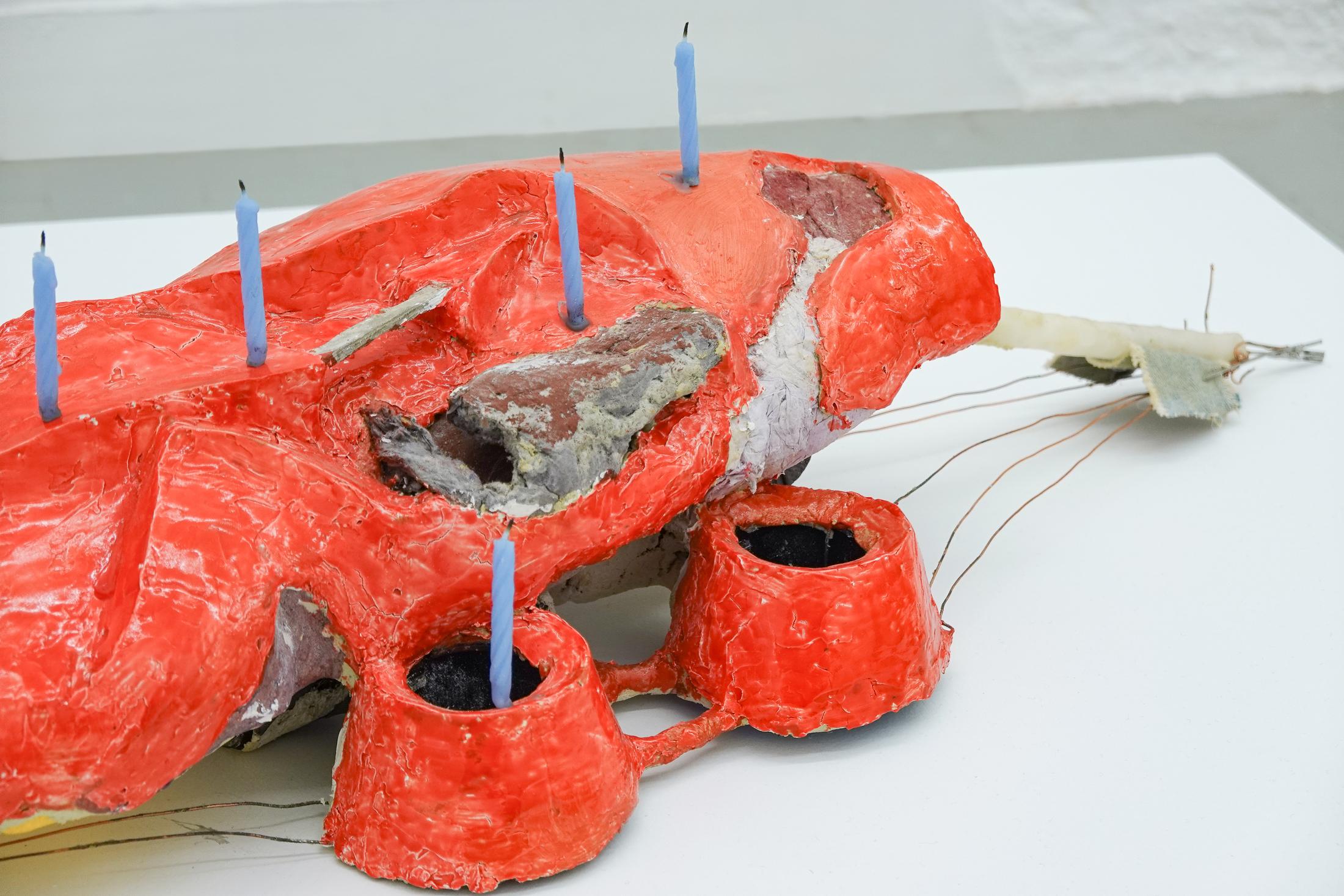 Exhibition View Group Show «Singalong; view on Anders Dickson, ?organ? (Detail), 2022» at Sgomento, Zurich, 2023 / Photo: SZ / Courtesy: the artist and Sgomento