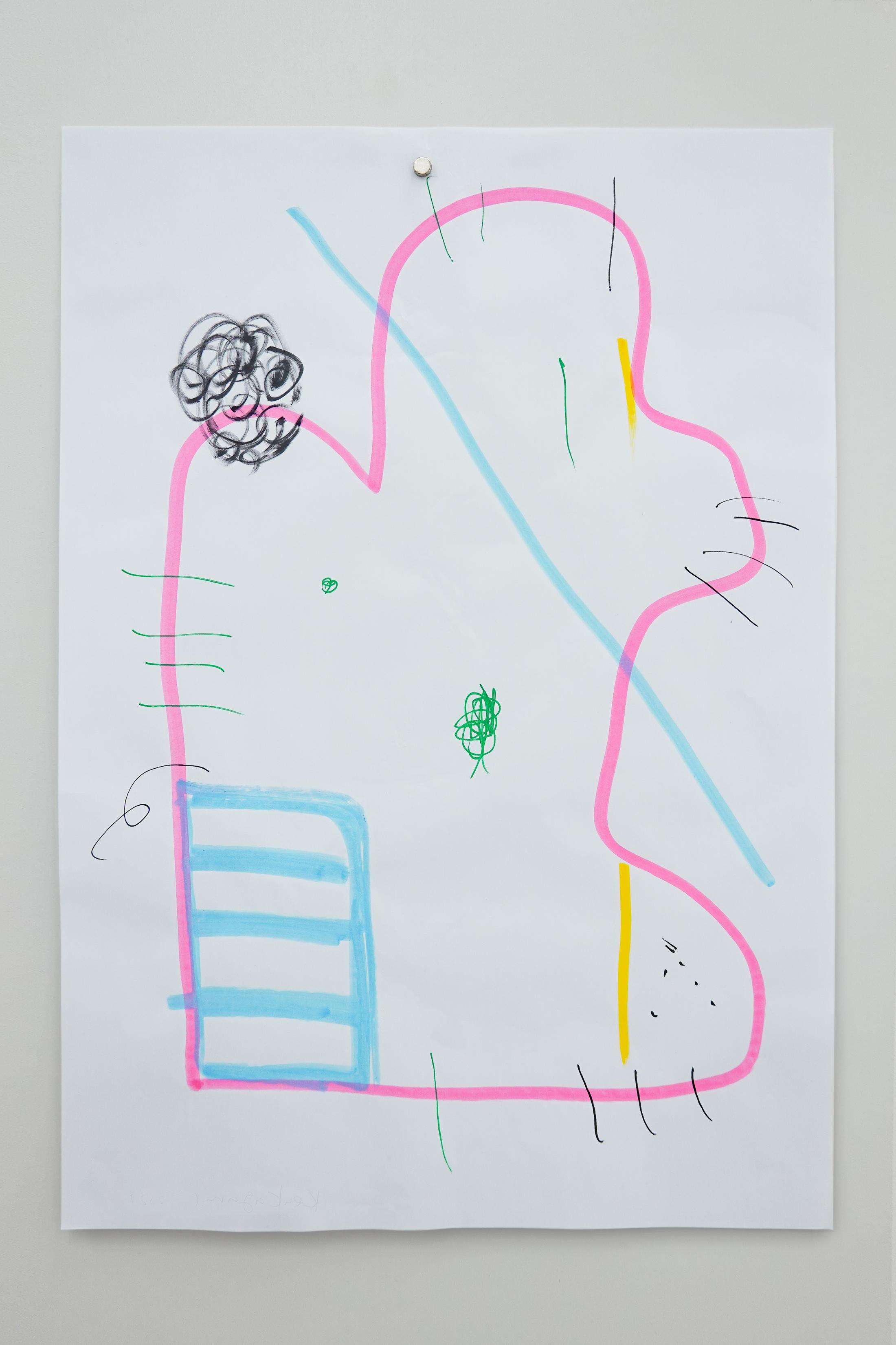 Exhibition View Group Show «Singalong; view on Ken Kagami, Sexy Guston, 2023» at Sgomento, Zurich, 2023 / Photo: SZ / Courtesy: the artist and Sgomento