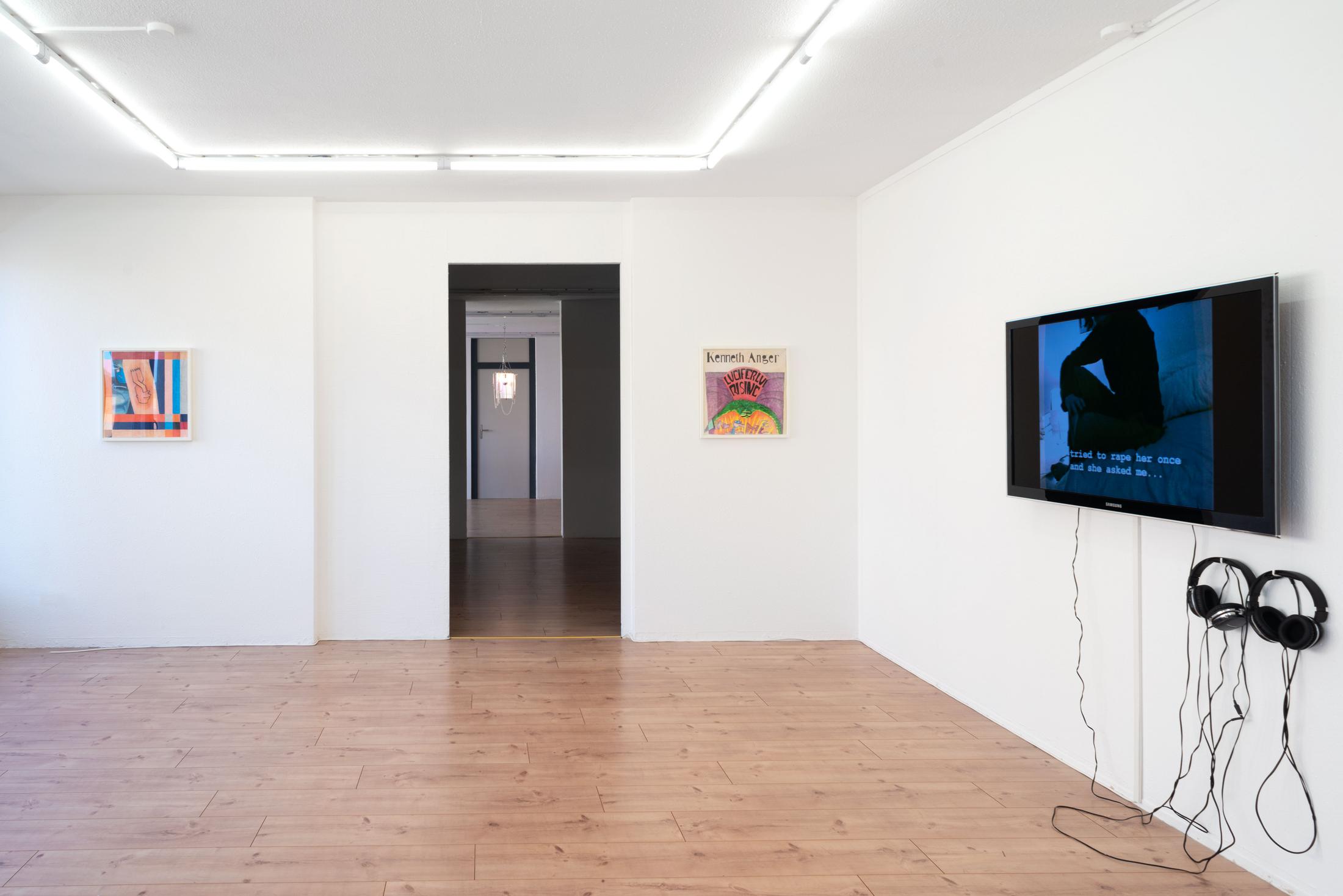 Exhibition View Keren Cytter Soloshow «Size Matters» at HAMLET, Oerlikon, Zurich / Photo: Flavio Karrer / Courtesy: the artist and HAMLET