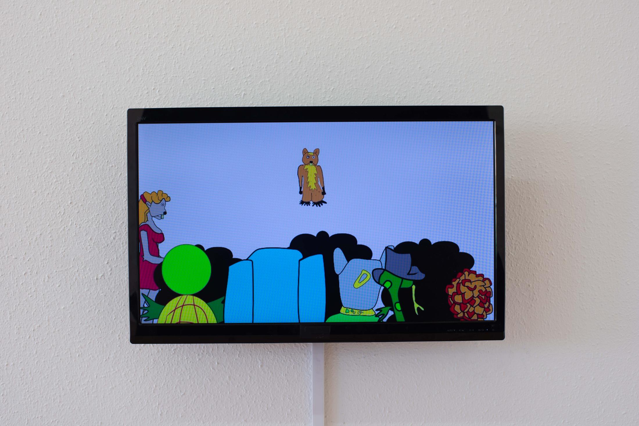 Exhibition View Keren Cytter Soloshow «Size Matters» at HAMLET, Oerlikon, Zurich / Photo: Flavio Karrer / Courtesy: the artist and HAMLET