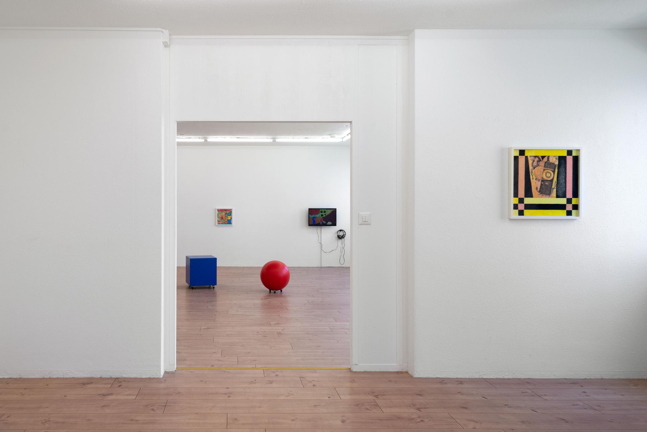 Exhibition View Keren Cytter Soloshow «Size Matters» at HAMLET, Oerlikon, Zurich / Photo: Flavio Karrer / Courtesy: the artist and HAMLET