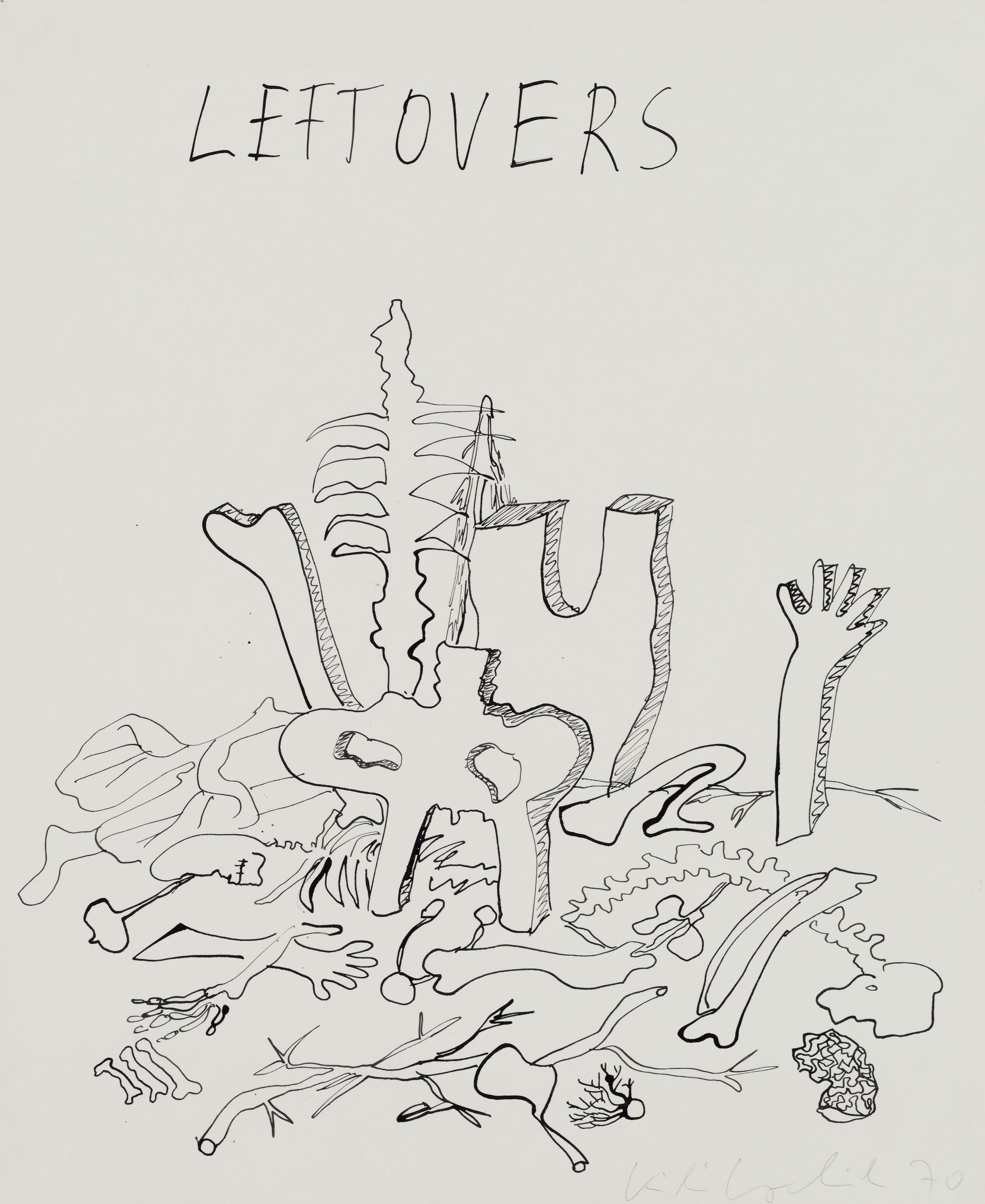 Exhibition View Kiki Kogelnik «Les cyborgs ne sont pas respectueuses; view on Leftovers, 1970» at Musée des beaux-arts de La Chaux-de-Fonds, La Chaux-de-Fonds, 2020 / © Kiki Kogelnik Foundation. All rights reserved