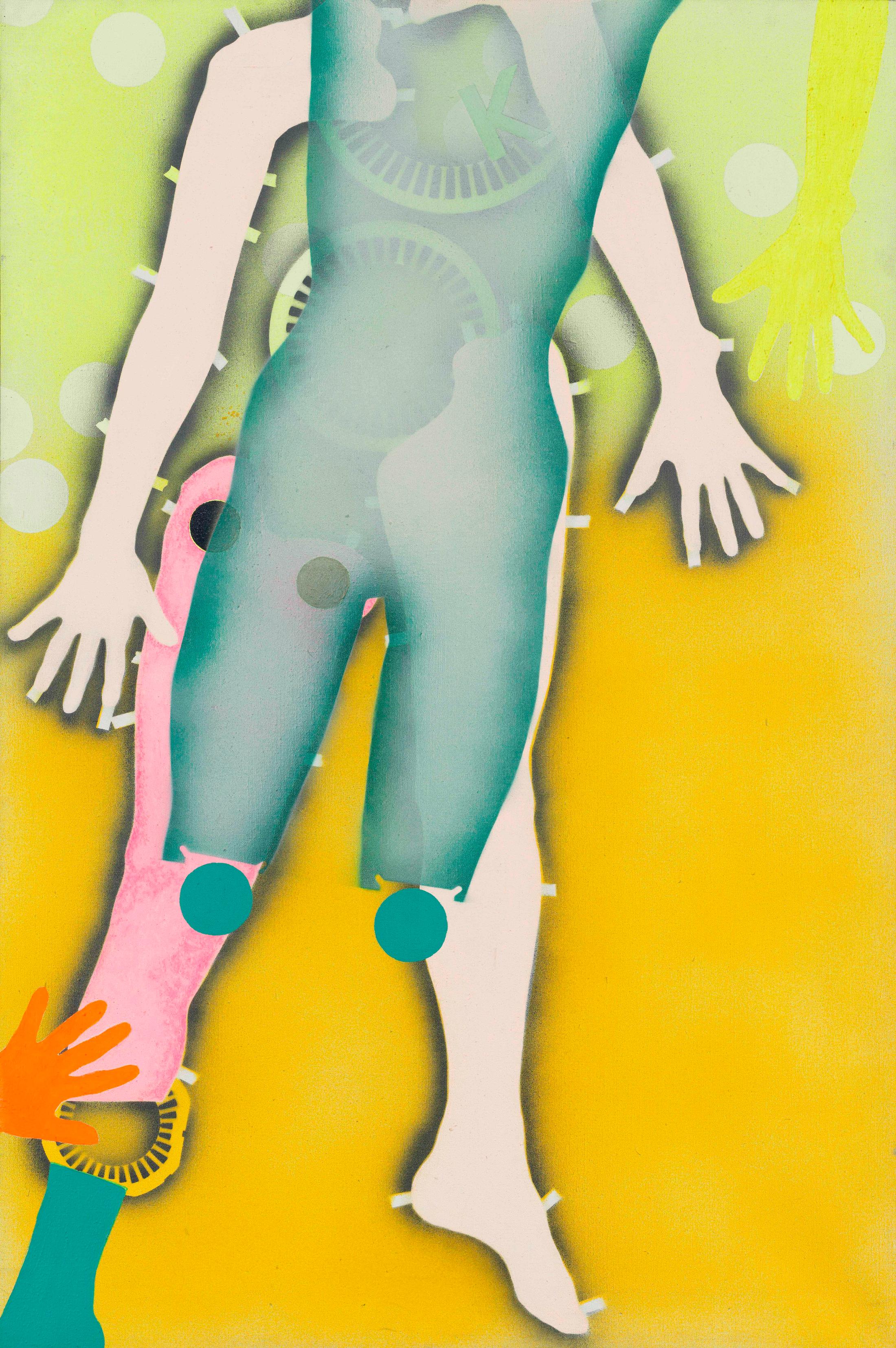 Exhibition View Kiki Kogelnik «Les cyborgs ne sont pas respectueuses; view on Liquid Injection Thrust, c. 1965» at Musée des beaux-arts de La Chaux-de-Fonds, La Chaux-de-Fonds, 2020 / © Kiki Kogelnik Foundation. All rights reserved