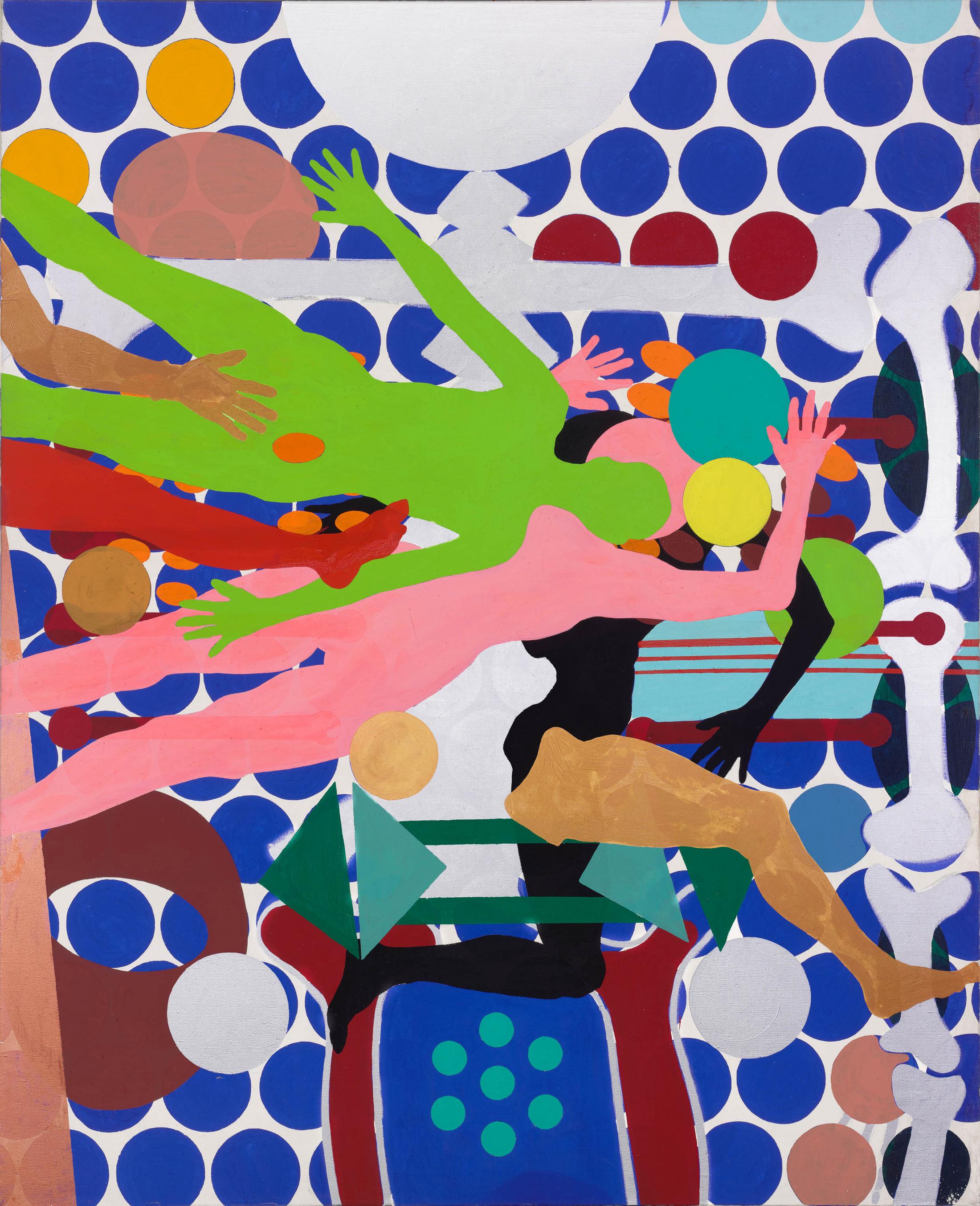 Exhibition View Kiki Kogelnik «Les cyborgs ne sont pas respectueuses; view on Portrait of an Attractive Man, 1964» at Musée des beaux-arts de La Chaux-de-Fonds, La Chaux-de-Fonds, 2020 / © Kiki Kogelnik Foundation. All rights reserved