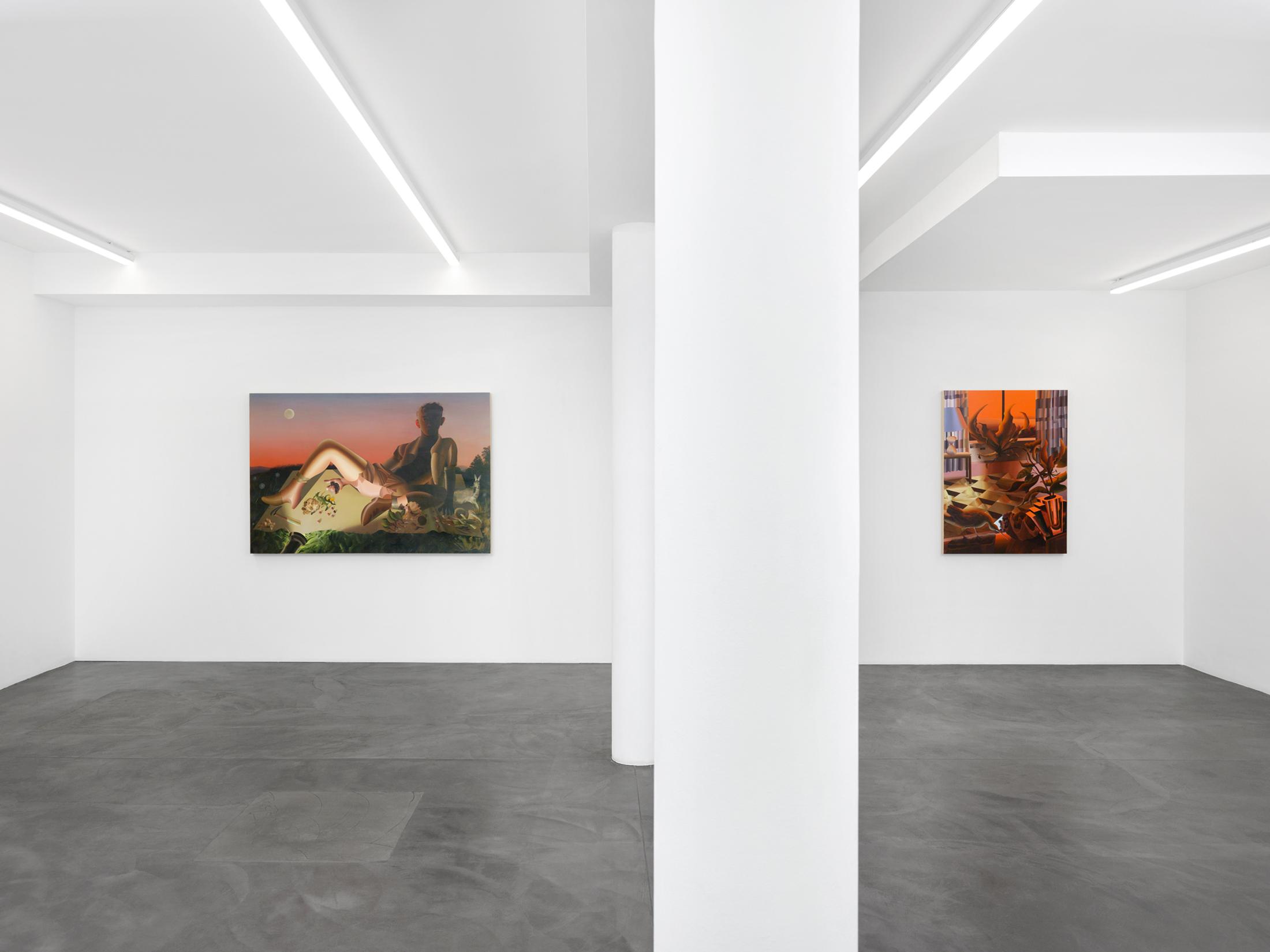 Exhibition View Kyle Dunn Solo Show «The Fool» at Galerie Maria Bernheim, Zurich, 2021 / Photo: Annik Wetter / Courtesy: the artist and Galerie Maria Bernheim