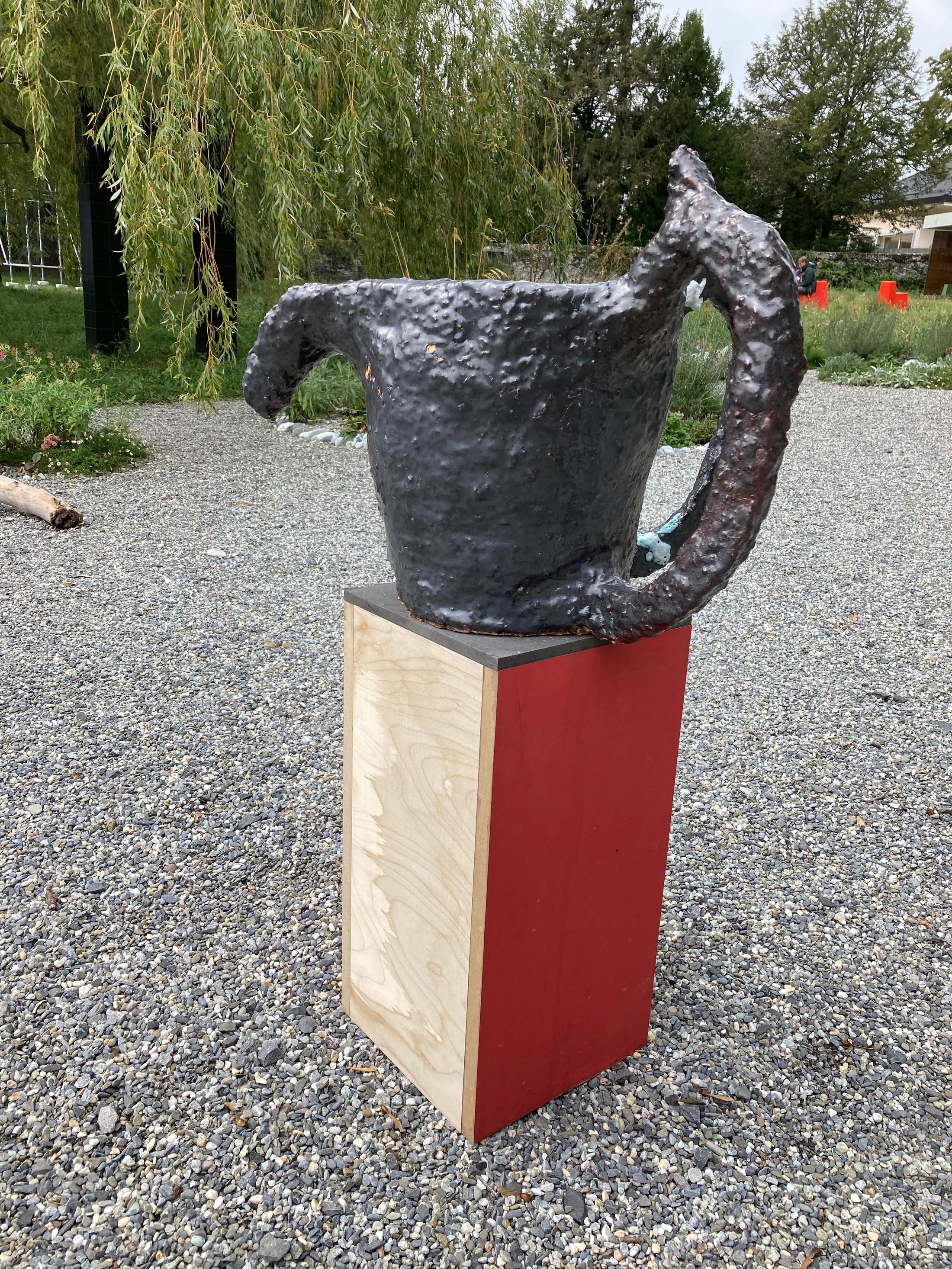 Exhibition View Groupshow «Modern Nature: An Hommage to Derek Jarman, part II; view on Victor Delétraz, L’alu les tuait [Aluminum killed them], 2020» at La Becque, La Tour-de-Peilz, 2020 / Photo: Manon Briod / Courtesy: the artists and La Becque