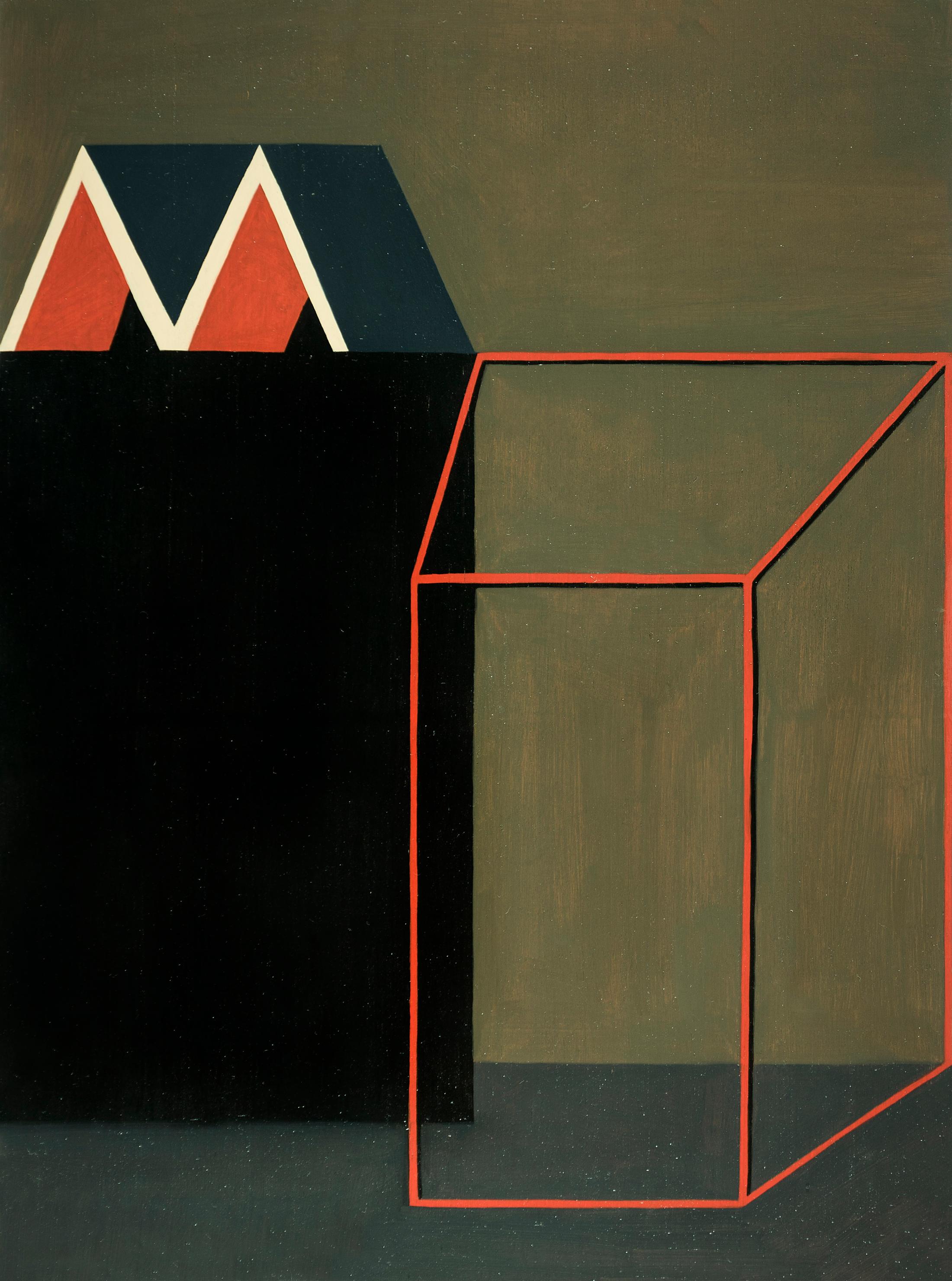 Exhibition View Laura Carralero Solo Show «New Paintings; view on Laura Carralero, Empty shapes, 2021, oil on plywood, 40 x 30 cm» at Mai 36 Galerie, Zurich, 2021 / Courtesy: the artist and Mai 36 Galerie