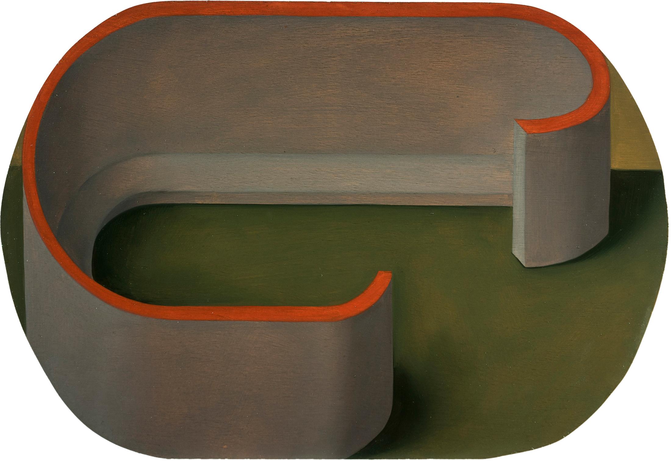 Exhibition View Laura Carralero Solo Show «New Paintings; view on Laura Carralero, Cathedra, 2021, oil on plywood, 30 x 43.5 cm» at Mai 36 Galerie, Zurich, 2021 / Courtesy: the artist and Mai 36 Galerie