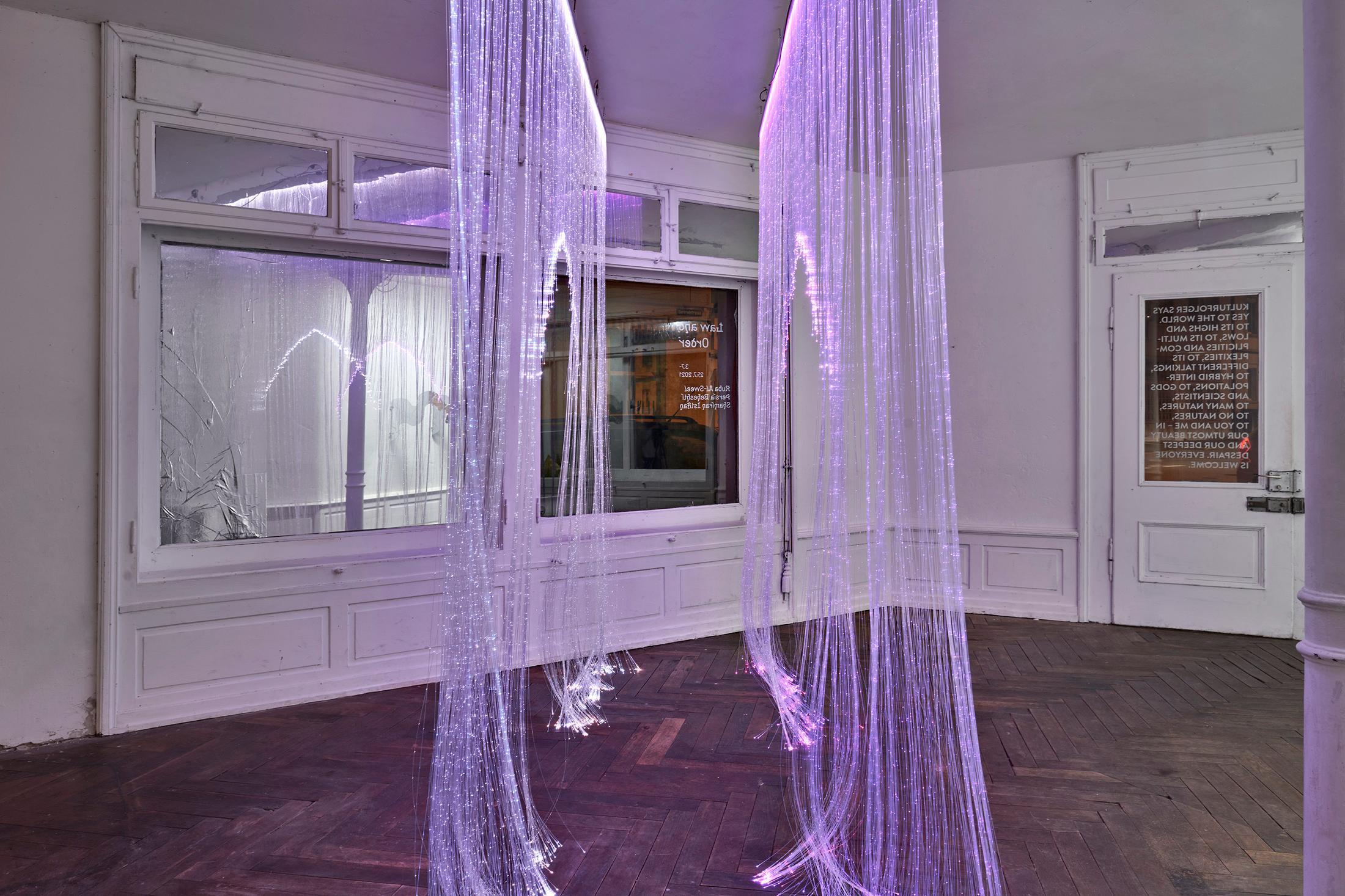 Exhibition View Ruba Al-Sweel, Persia Beheshti, Shamiran Istifan, Collaborative Show «Law & Order» at Kulturfolger, Zurich, 2021 / Photo: Anna Maysuk / Courtesy: the artists and Kulturfolger