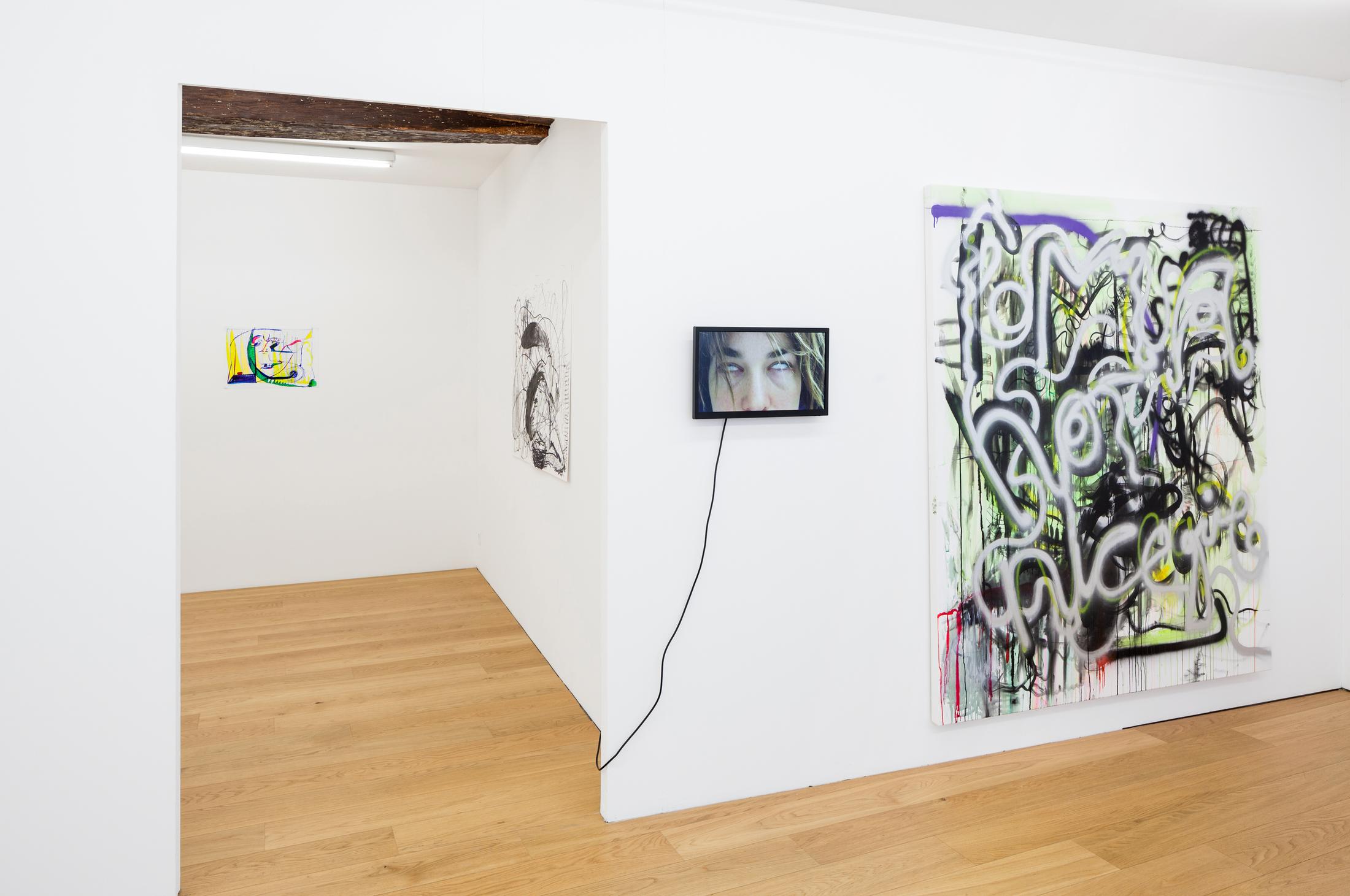 Exhibition View Linda Semadeni Soloshow «Scripts» at Kirchgasse, Steckborn, 2020 / Photo: Björn Allemann / Courtesy: Linda Semadeni and Kirchgasse