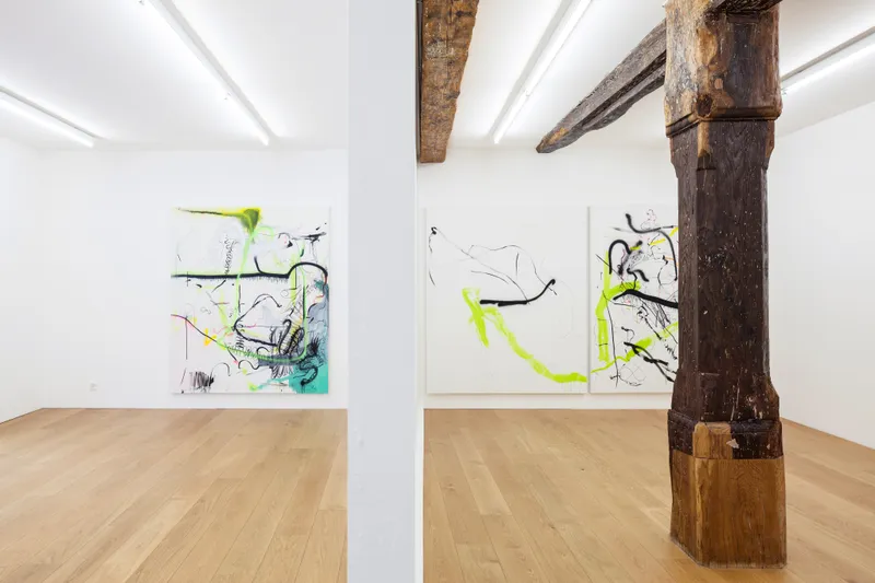 Exhibition View Linda Semadeni Soloshow «Scripts» at Kirchgasse, Steckborn, 2020 / Photo: Björn Allemann / Courtesy: Linda Semadeni and Kirchgasse