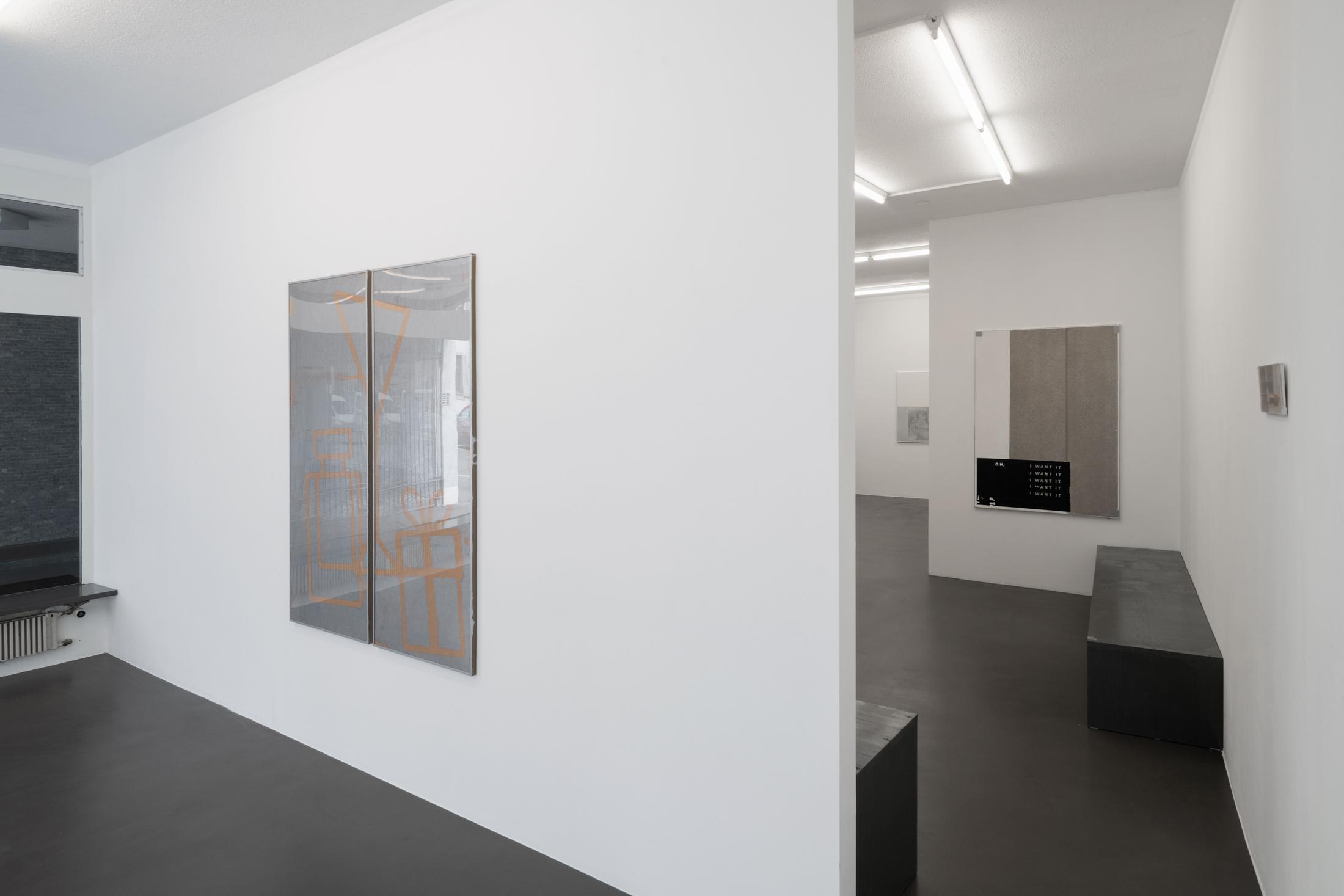 Exhibition View Lorenza Longhi Solo Show «Treat Yourself to a Break» at Weiss Falk, Basel, 2021 / Photo: Flavio Karrer / Courtesy: the artist and Weiss Falk