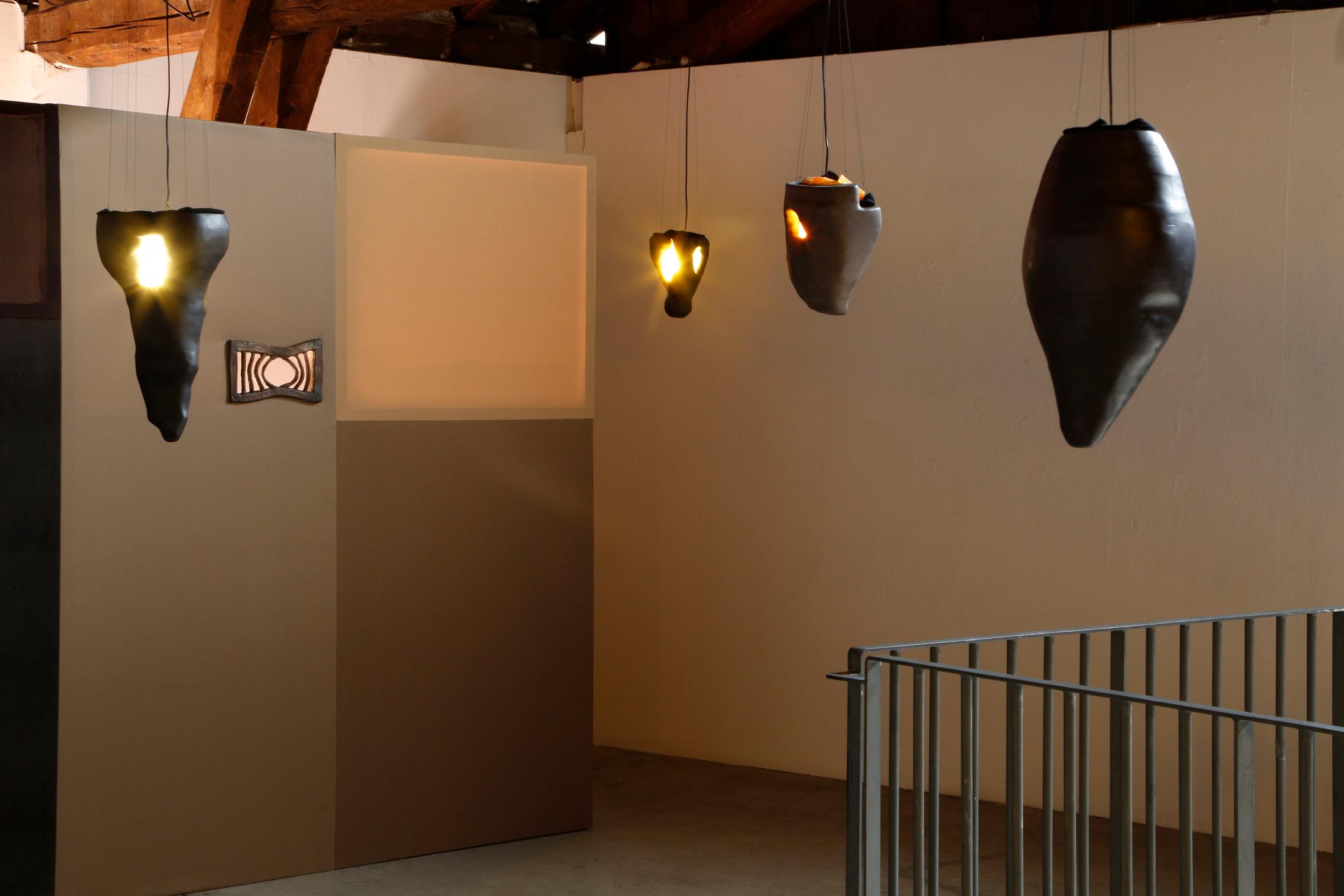 Exhibition View Lou Masduraud and Cécile Bouffard Duoshow «Down the liminal valley» at ADuplex, Geneva / Photo: Florent Meng / Courtesy: the artists and ADuplex