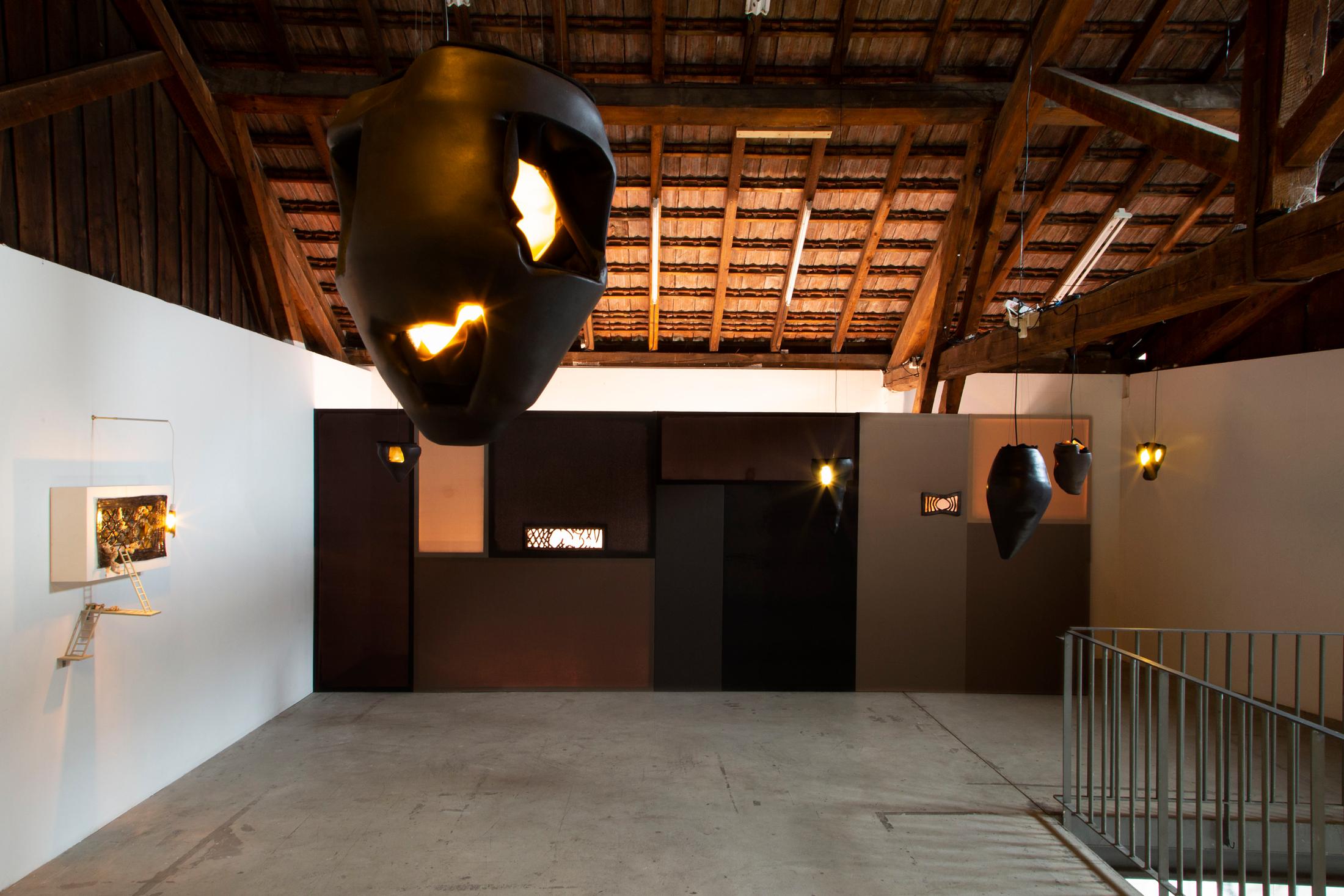 Exhibition View Lou Masduraud and Cécile Bouffard Duoshow «Down the liminal valley» at ADuplex, Geneva / Photo: Florent Meng / Courtesy: the artists and ADuplex