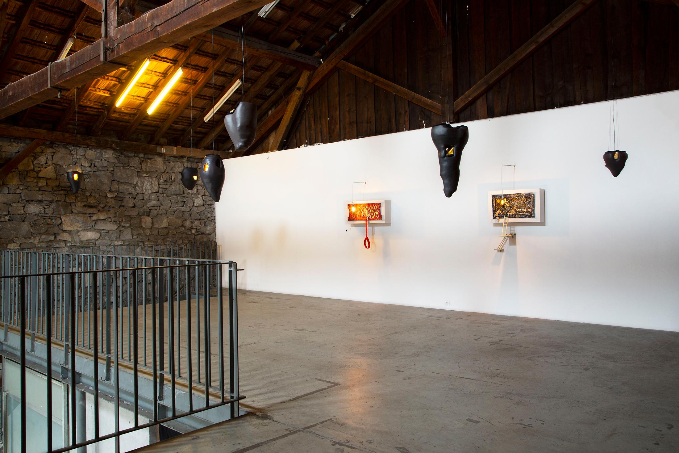 Exhibition View Lou Masduraud and Cécile Bouffard Duoshow «Down the liminal valley» at ADuplex, Geneva / Photo: Florent Meng / Courtesy: the artists and ADuplex