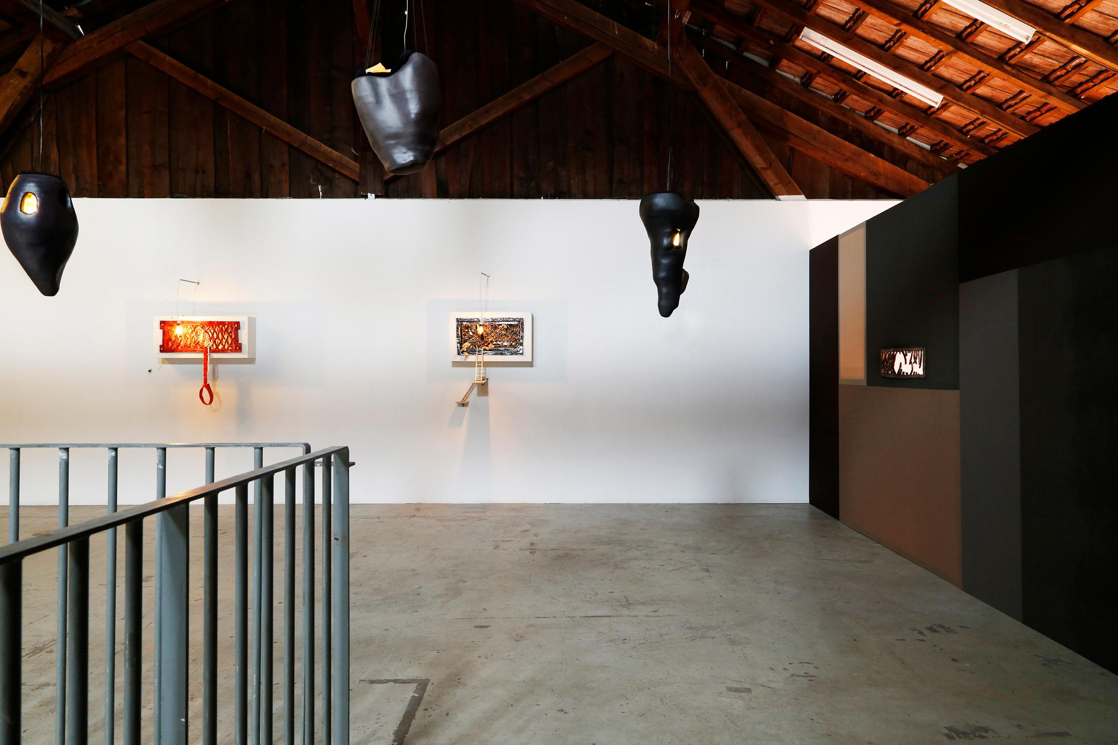 Exhibition View Lou Masduraud and Cécile Bouffard Duoshow «Down the liminal valley» at ADuplex, Geneva / Photo: Florent Meng / Courtesy: the artists and ADuplex