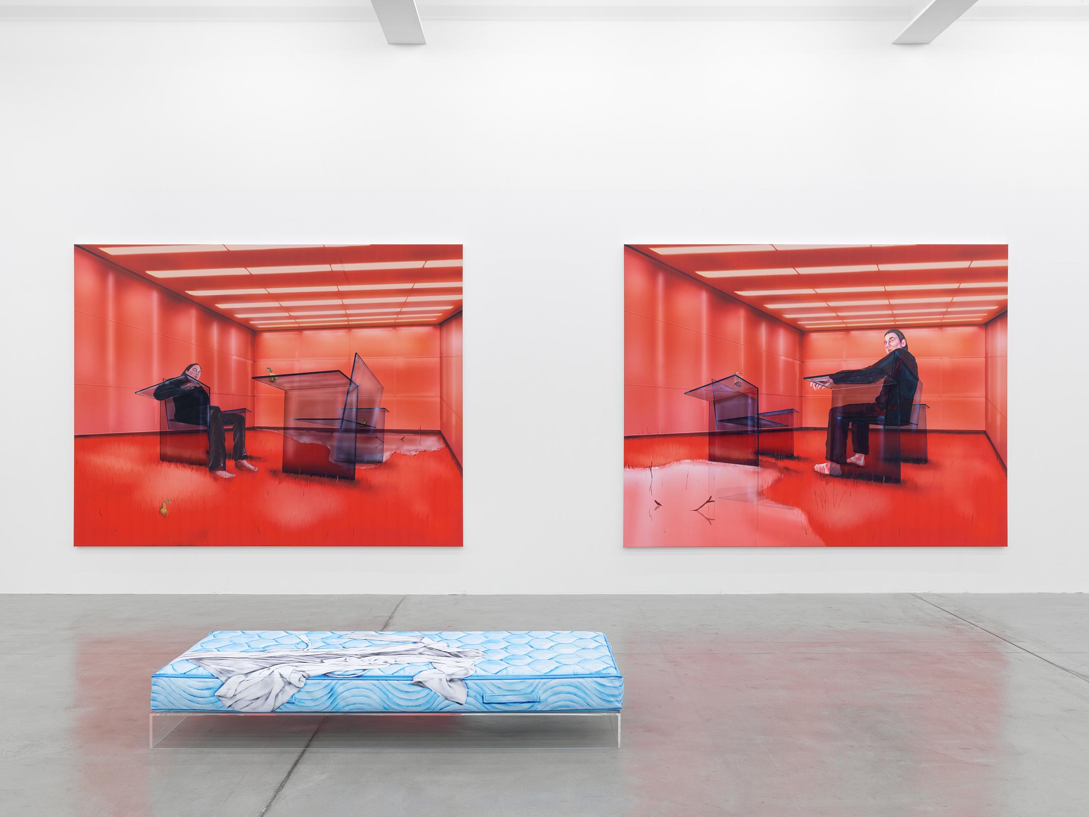 Exhibition View Louisa Gagliardi Solo Show «A Moment's Notice» at Galerie Eva Presenhuber, Maag Areal, Zurich, 2023 / Photo: Stefan Altenburger / Courtesy: the artist and Galerie Eva Presenhuber