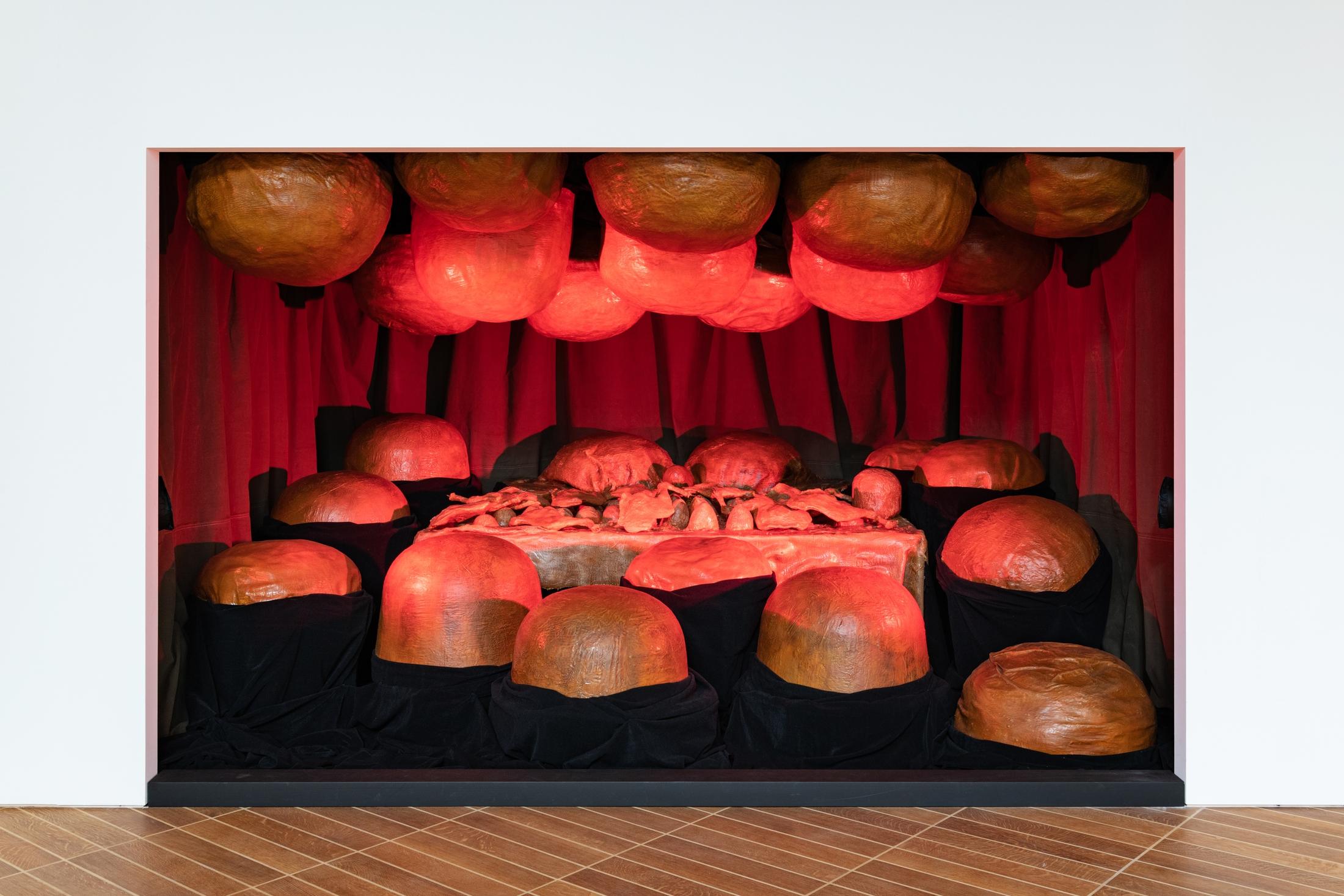 Exhibition View Louise Bourgeois x Jenny Holzer Solo Show «The Violence of Handwriting Across a Page» at Kunstmuseum Basel, Basel, 2022 / Photo: Jonas Hänggi / Courtesy: The Easton Foundation and ProLitteris