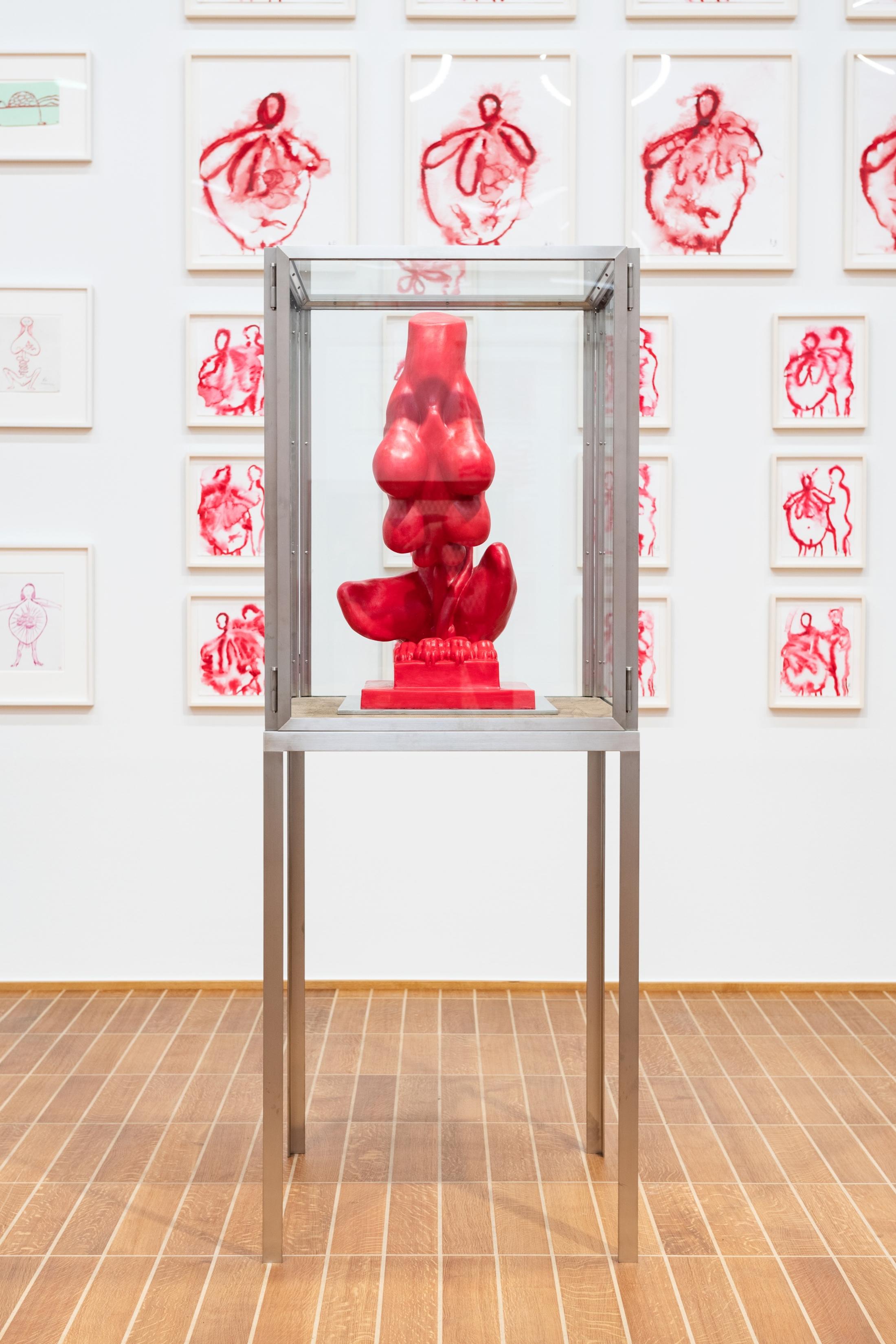 Exhibition View Louise Bourgeois x Jenny Holzer Solo Show «The Violence of Handwriting Across a Page» at Kunstmuseum Basel, Basel, 2022 / Photo: Jonas Hänggi / Courtesy: The Easton Foundation and ProLitteris