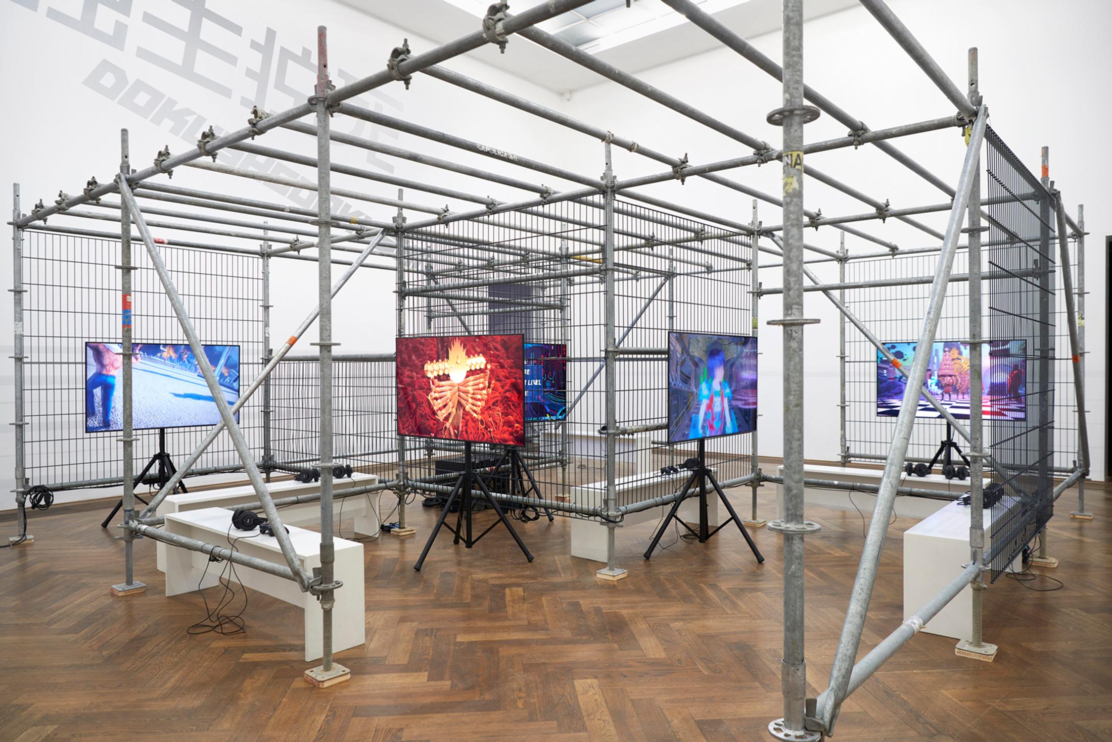 Exhibition View Lu Yang Solo Show «Lu Yang Vibratory Field» at Kunsthalle Basel, Basel, 2023 / Photo: Philipp Hänger / Courtesy: the artist and Kunsthalle Basel