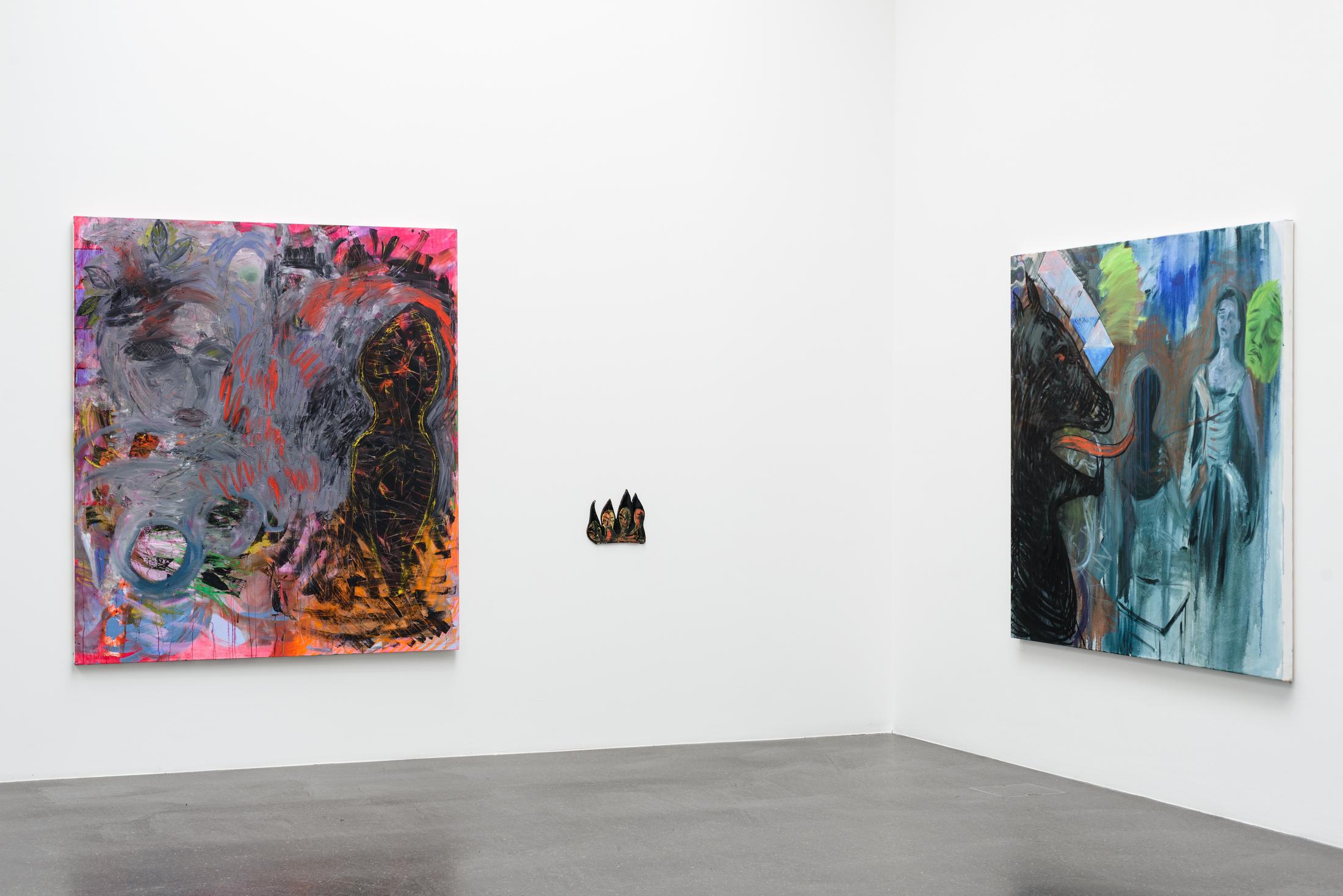 Installation View Lucy Stein “Knockers” at Galerie Gregor Staiger, Zurich / Courtesy: the artist and Galerie Gregor Staiger, Zurich