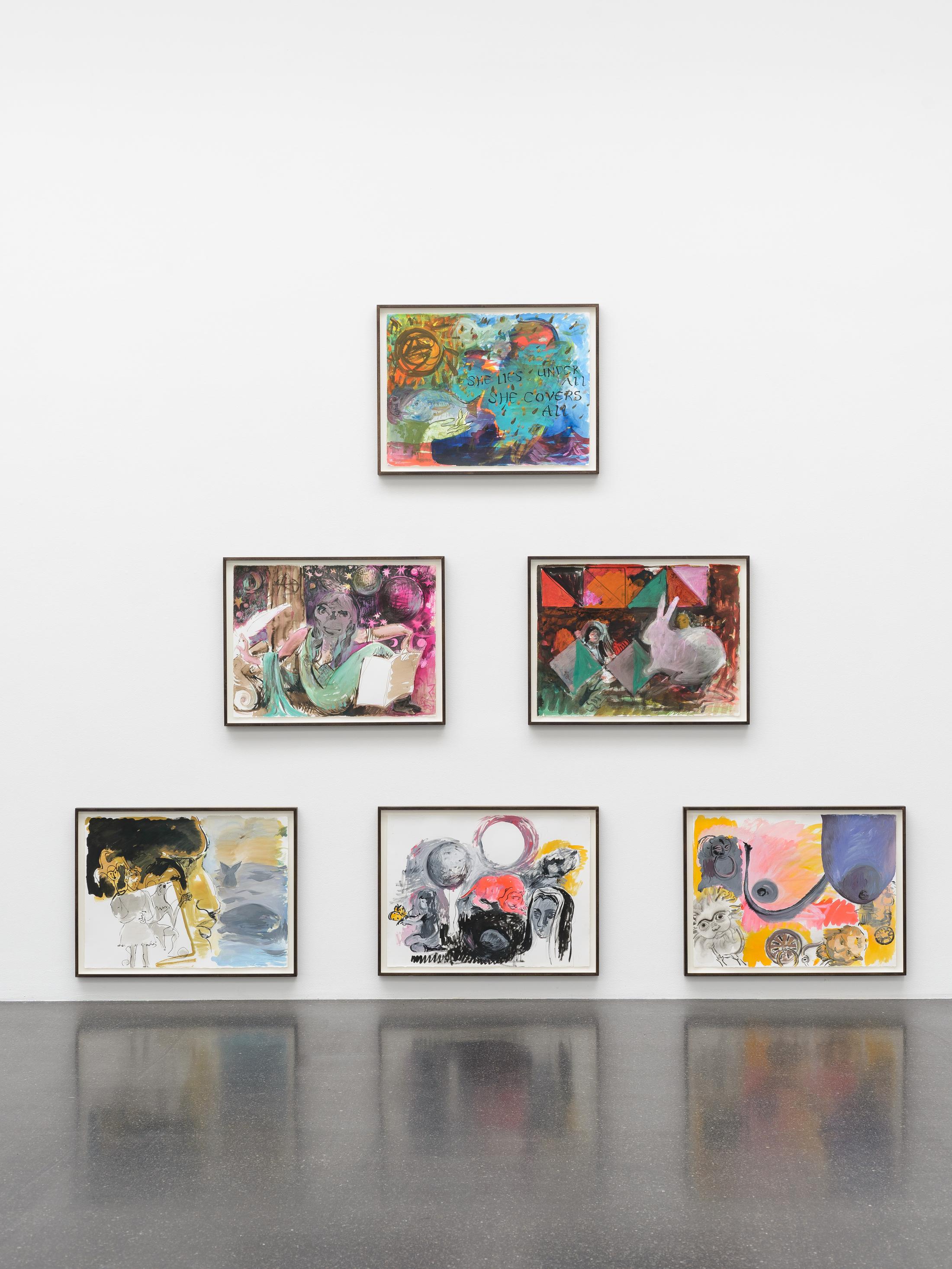 Installation View Lucy Stein “Knockers” at Galerie Gregor Staiger, Zurich / Courtesy: the artist and Galerie Gregor Staiger, Zurich