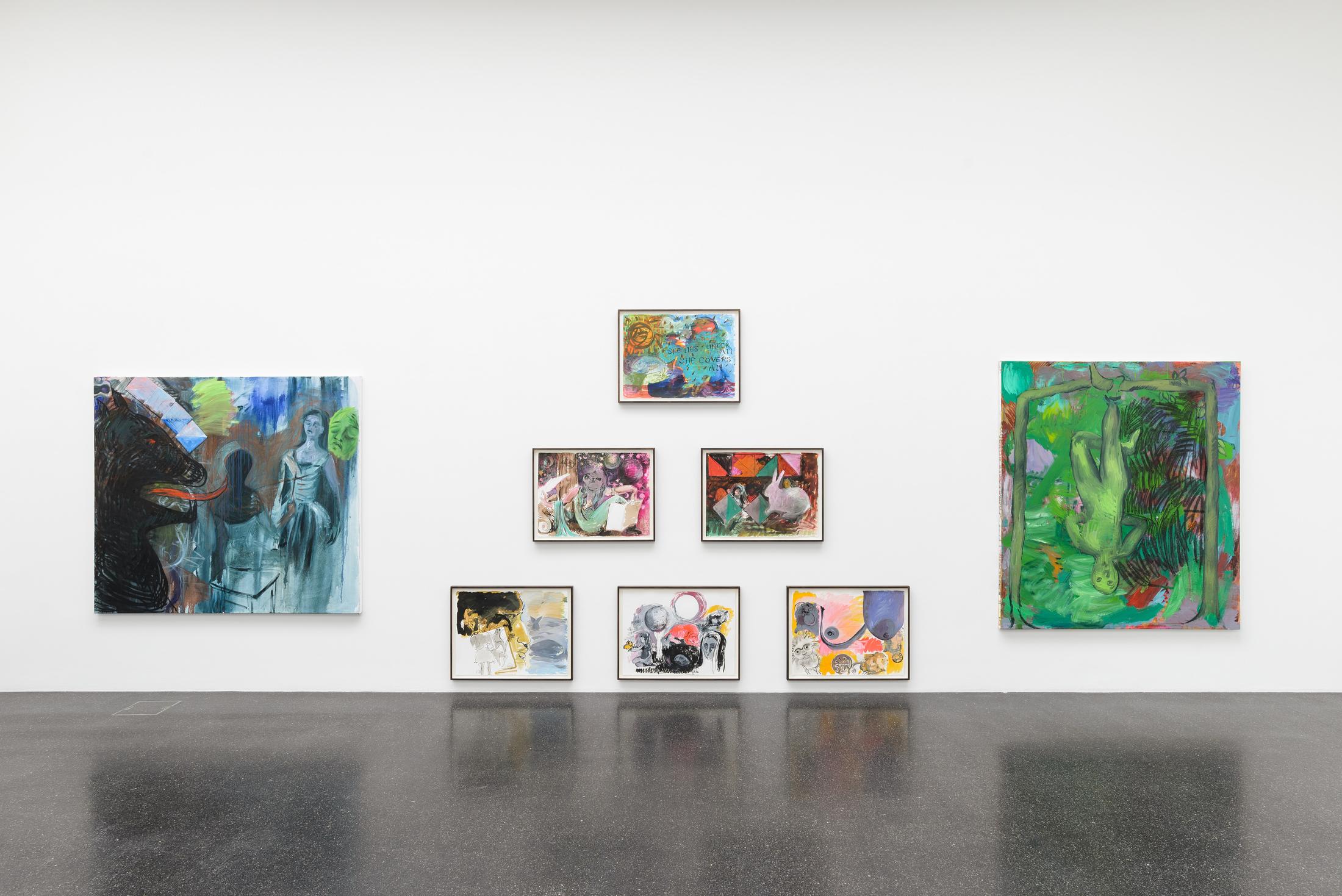 Installation View Lucy Stein “Knockers” at Galerie Gregor Staiger, Zurich / Courtesy: the artist and Galerie Gregor Staiger, Zurich