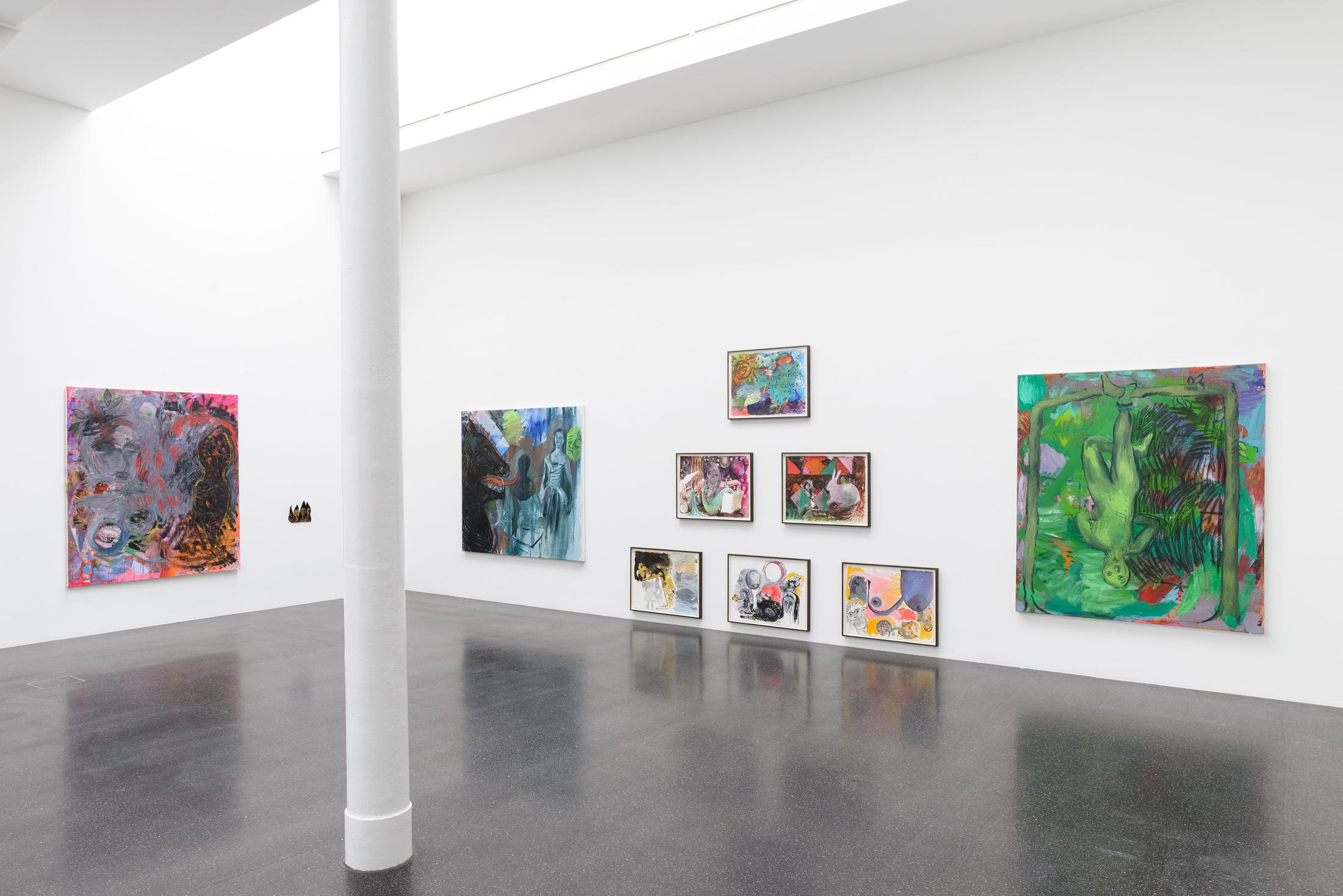 Installation View Lucy Stein “Knockers” at Galerie Gregor Staiger, Zurich / Courtesy: the artist and Galerie Gregor Staiger, Zurich