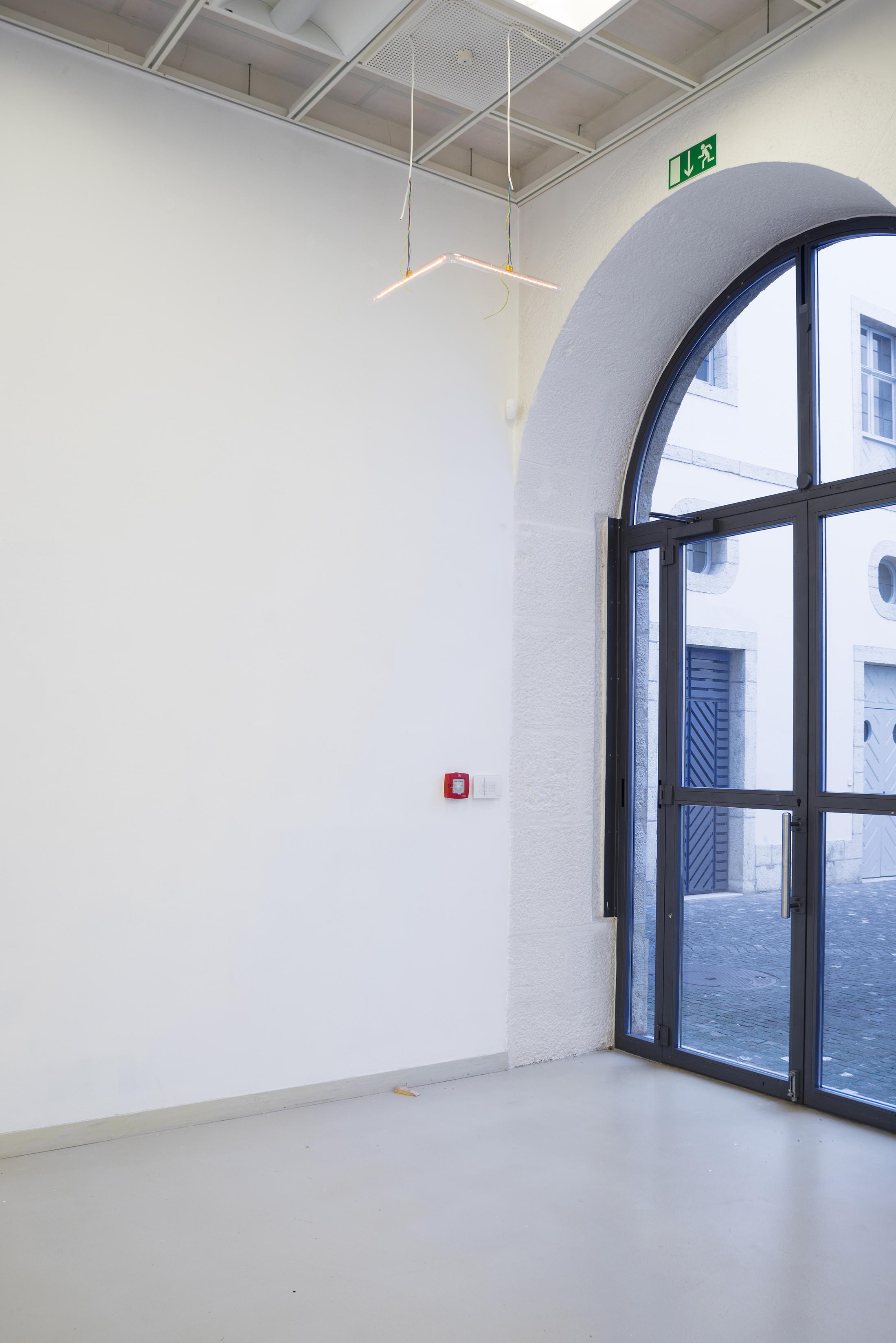 Exhibition View Manuel Burgener Soloshow «Disbelief; view on Untitled, 2019» at EAC Les Halles, Porrentruy, 2019 / Courtesy: the artist and EAC Les Halles