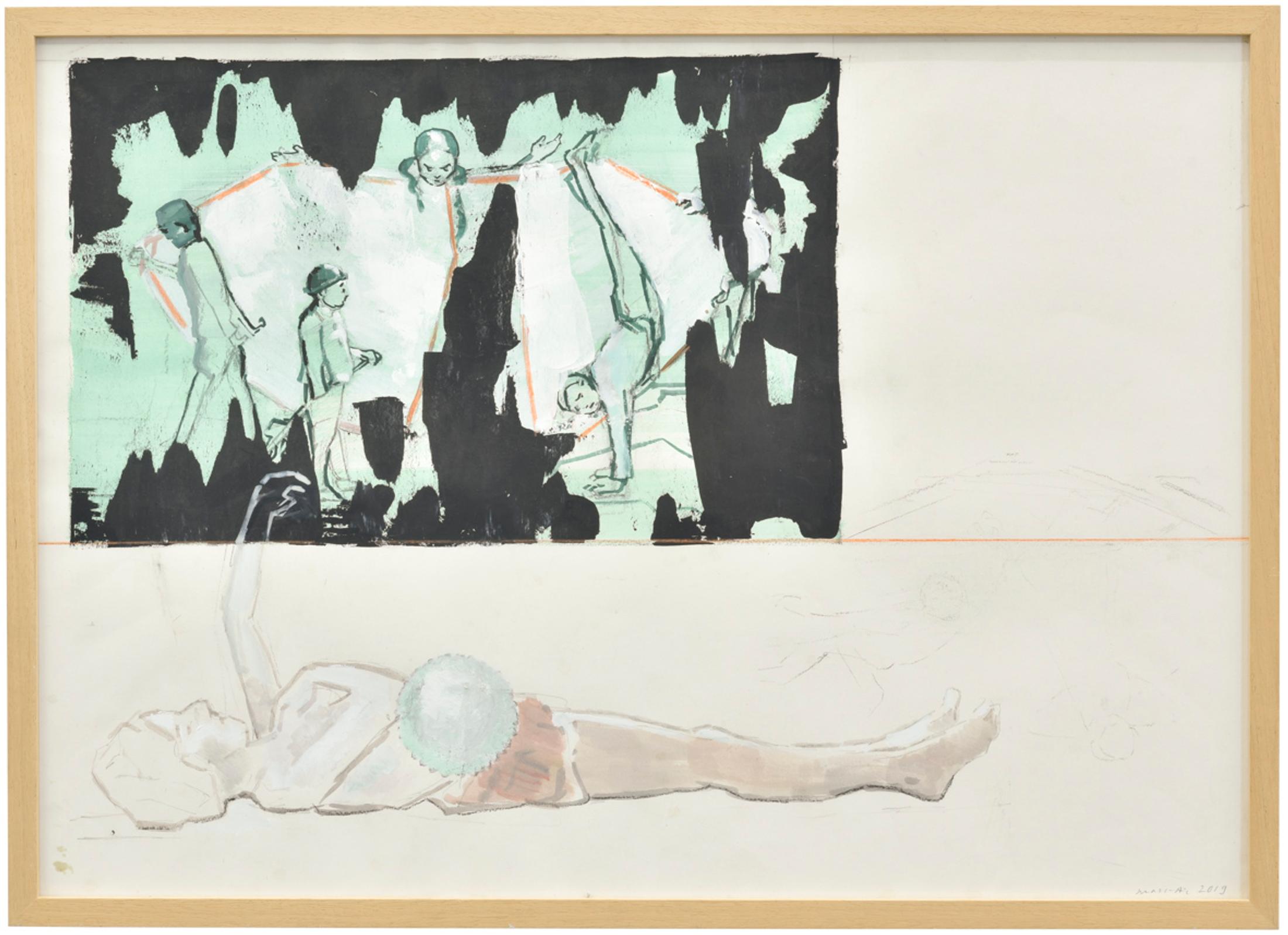 Exhibition View Marc-Antoine Fehr Soloshow «Les Adieux; view on Renaissance, 2019» at Galerie Peter Kilchmann, Zurich, 2019 / Photo: Sebastian Schaub / Courtesy: the artist and Galerie Peter Kilchmann