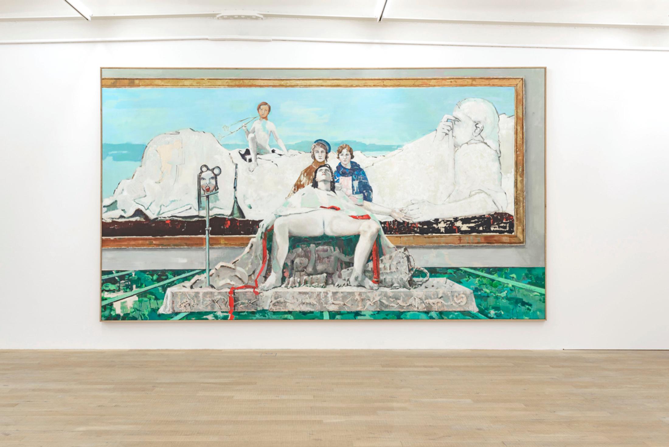 Exhibition View Marc-Antoine Fehr Soloshow «Les Adieux; view on Le repos de la coiffeuse, 2019» at Galerie Peter Kilchmann, Zurich, 2019 / Photo: Sebastian Schaub / Courtesy: the artist and Galerie Peter Kilchmann