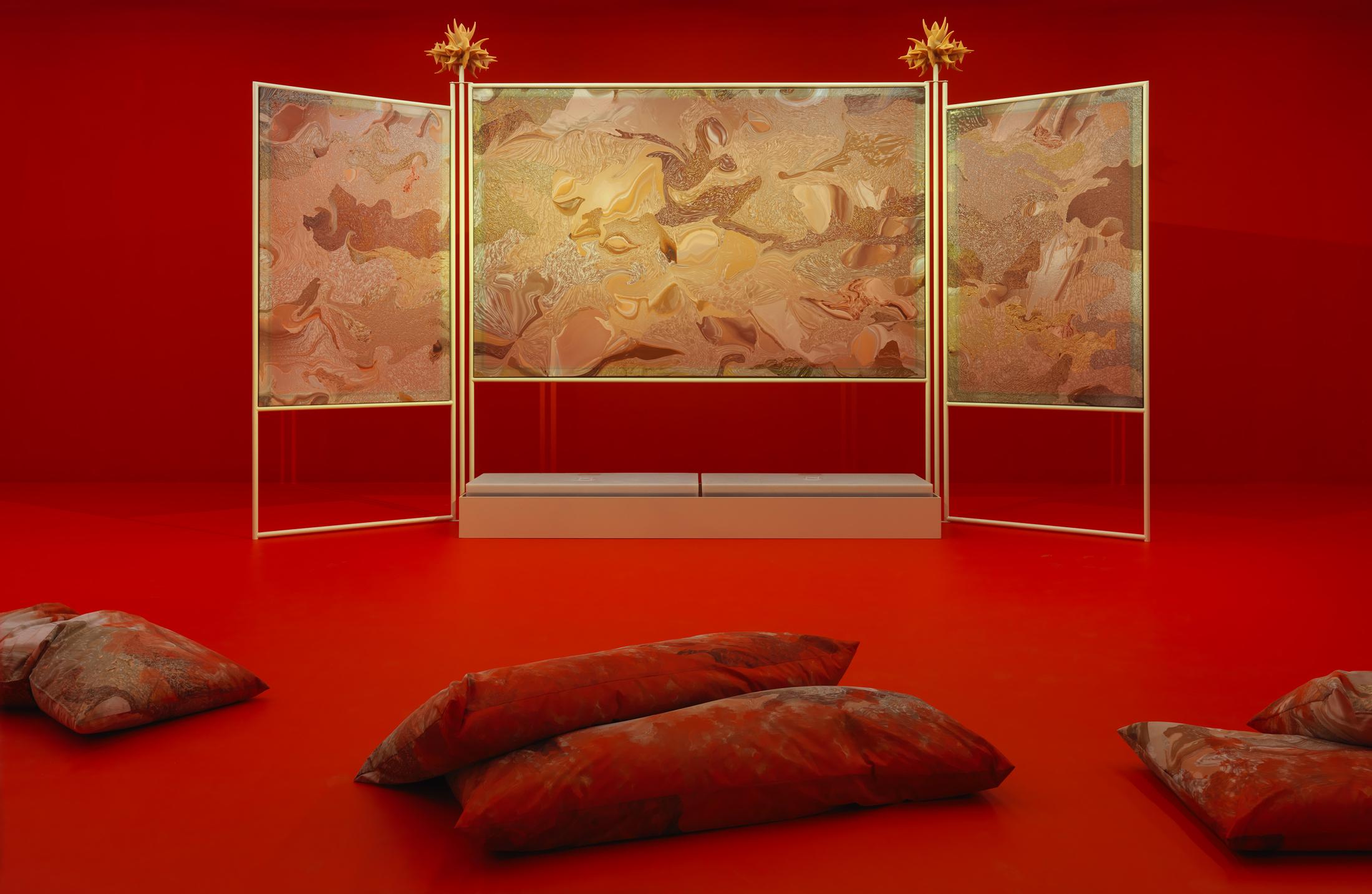 Marguerite Humeau, RIDDLES (Final Beats), exhibition view Museum Haus Konstruktiv, 2017 / Photo: Stefan Altenburger / Courtesy: the artist and
C L E A R I N G 
New York / 
Brussel