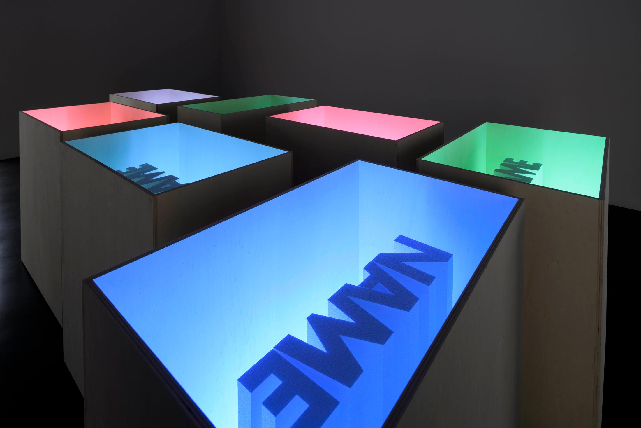 Exhibition View Marion Baruch Soloshow «Retrospektive – innenausseninnen» at Kunstmuseum Luzern, Lucerne, 2020 / Photo: Marc Latzel / Courtesy: the artist and Kunstmuseum Luzern