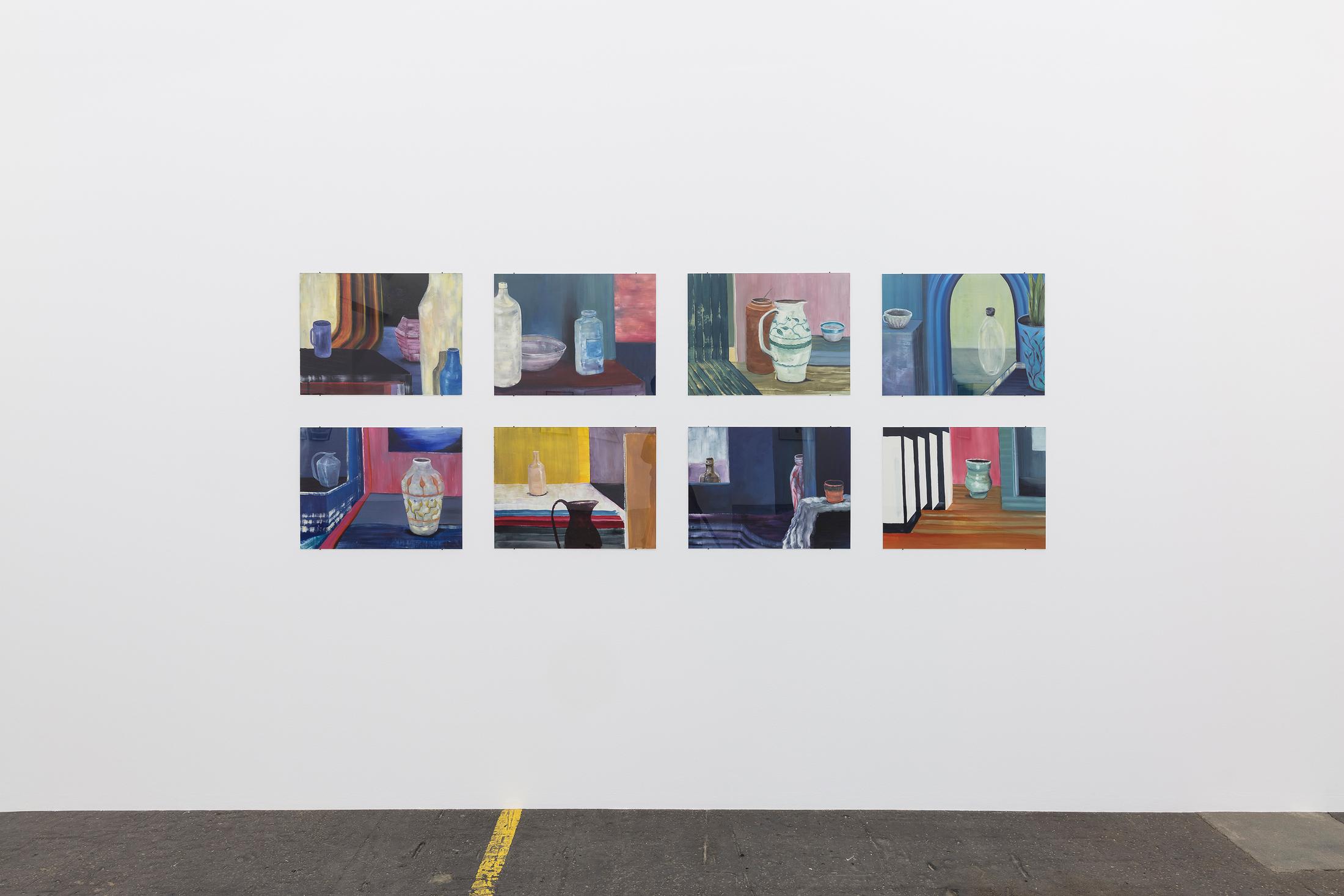 Exhibition View Mark van Yetter Soloshow «False Friends… and Six Bottles» at Kunsthalle Sankt Gallen, St. Gallen, 2019 / Photo: Gunnar Meier / Courtesy: the artist; Bridget Donahue, NYC; VI, VII, Oslo and Collection Ellen and Michael Ringier, Switzerland