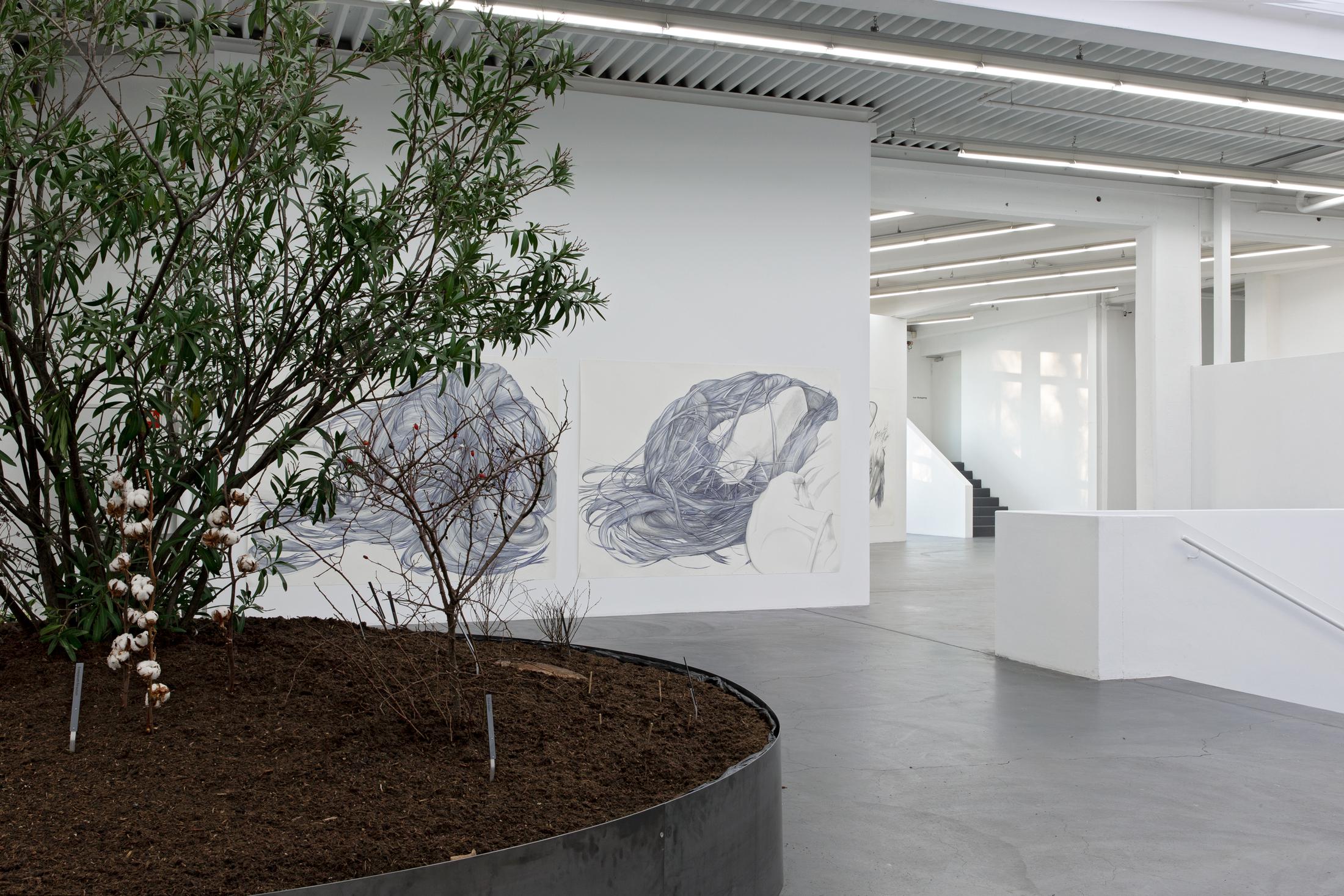 Exhibition View Marlene McCarty Soloshow «Into the Weeds; view on “14”(2) / “14”(4), 2014» at Kunsthaus Baselland, Muttenz, 2020 / Photo: Gina Folly / Courtesy: the artist and Sikkema Jenkins & Co. Gallery