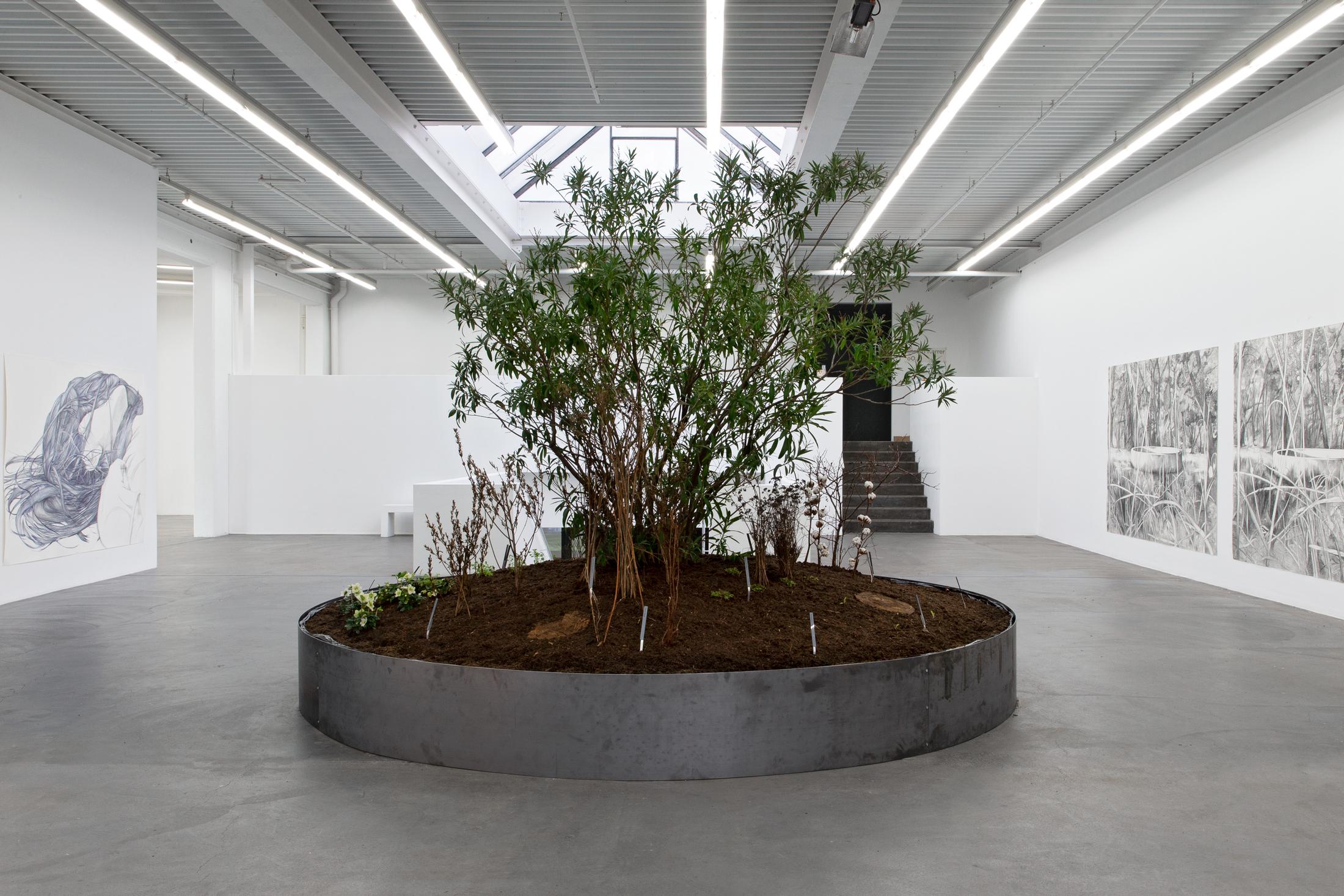 Exhibition View Marlene McCarty Soloshow «Into the Weeds; view on Into the Weeds, 2019» at Kunsthaus Baselland, Muttenz, 2020 / Photo: Gina Folly / Courtesy: the artist