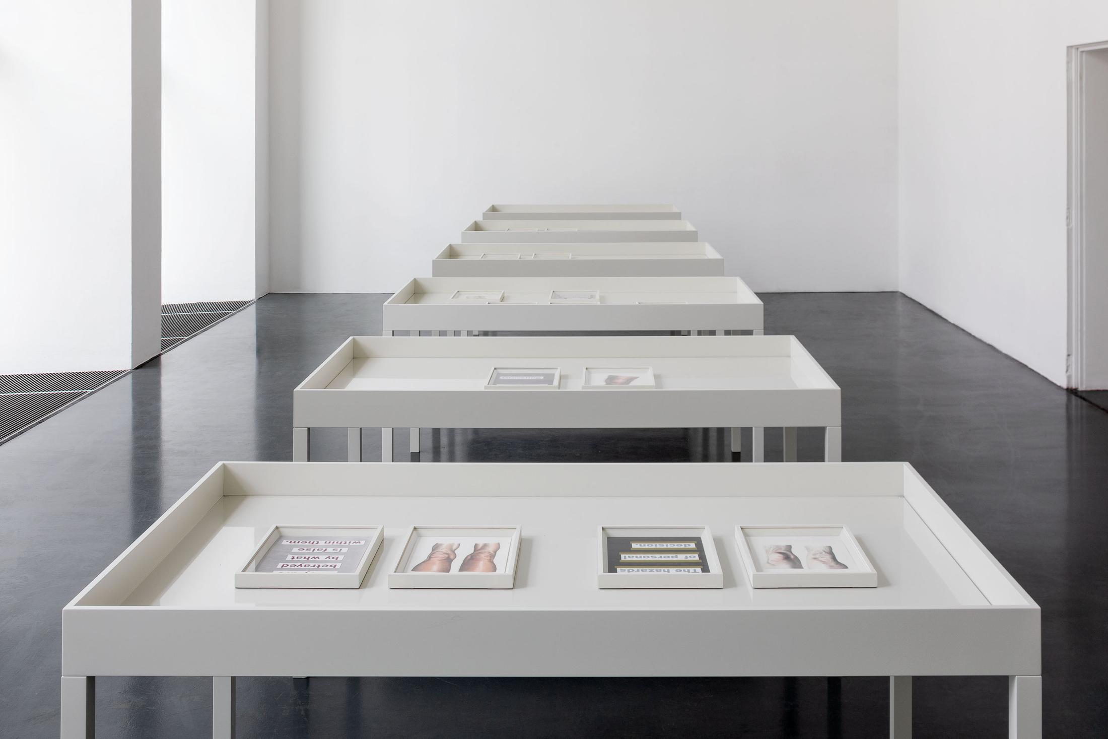 Exhibition View Marta Riniker-Radich Solo Show «Patience Will Reward Those Who Lie in Wait; view on Marta Riniker-Radich, No Grace Period, 2021» at Istituto Svizzero, Milano, 2021 / Photo: Giulio Boem / Courtesy: the artist and Istituto Svizzero