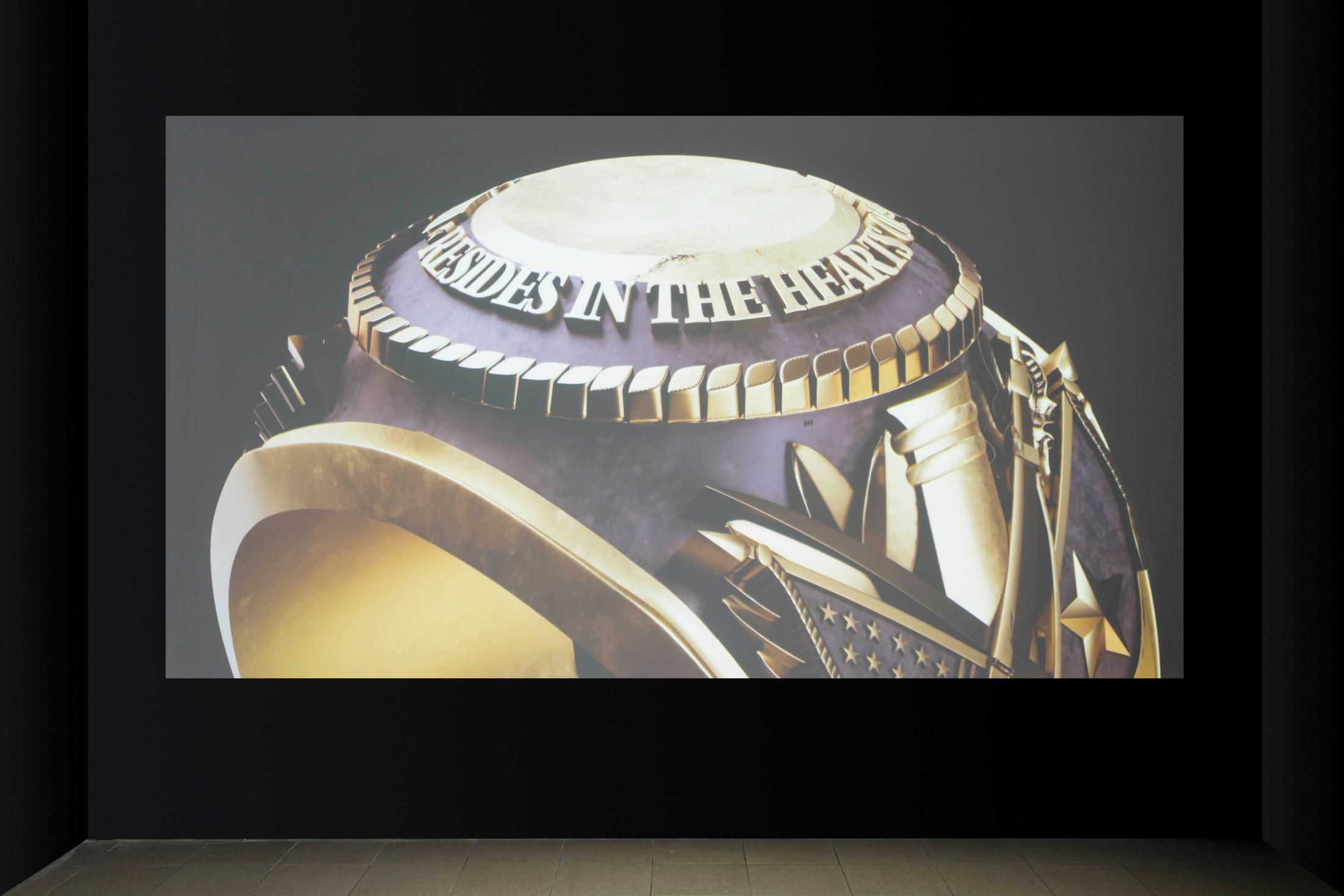 Exhibition View Marta Riniker-Radich "Strength resides in the hearts of the weak, 2018, 1-canal-video projection (colored, tonelessly)" at Kunsthaus Glarus / Photo: Gunnar Meier / Courtesy: the artist