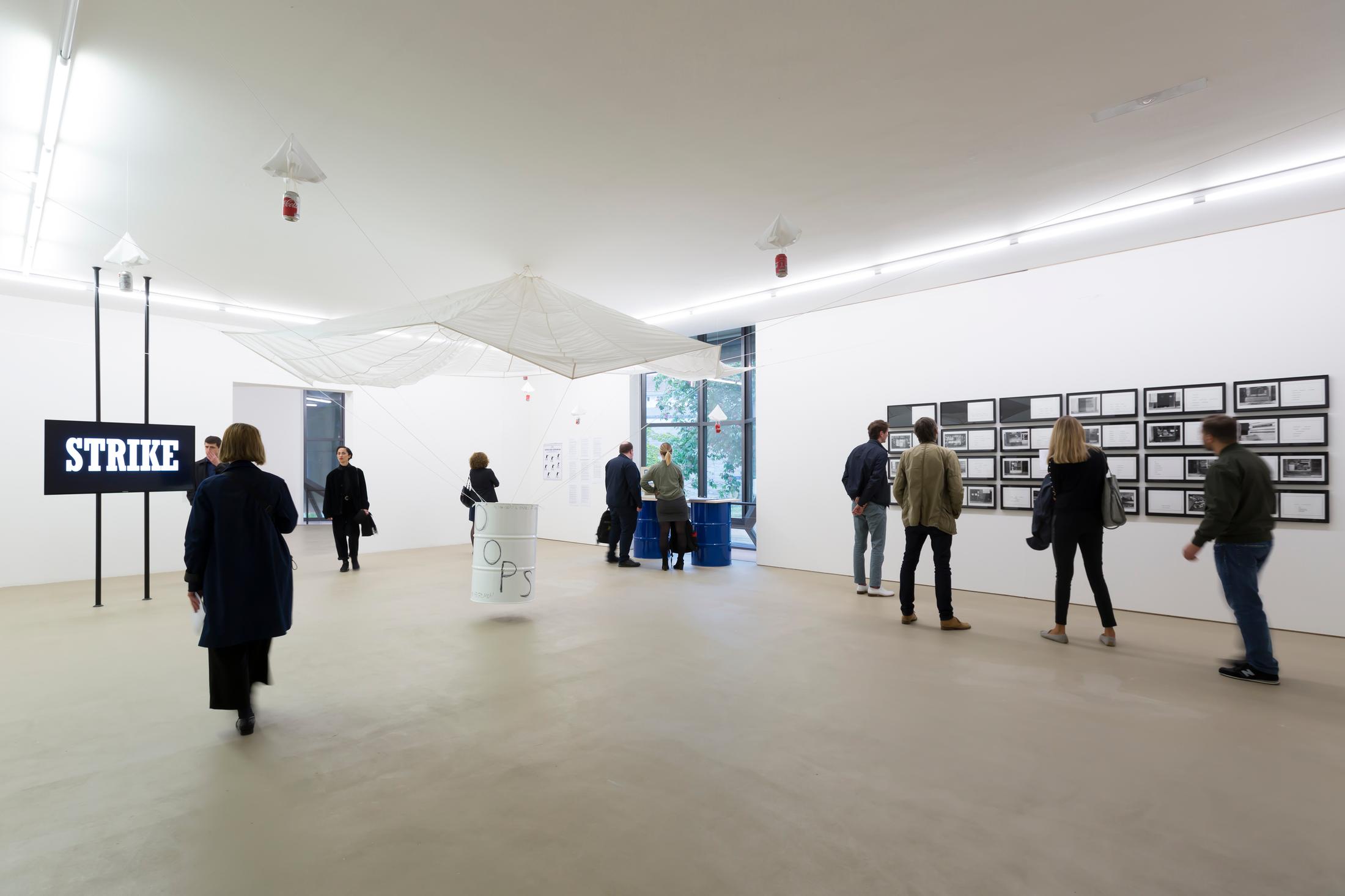 Exhibition View Martha Rosler and Hito Steyerl "War Games" at Kunstmuseum Basel Gegenwart 2018 / Photo: Julian Salinas