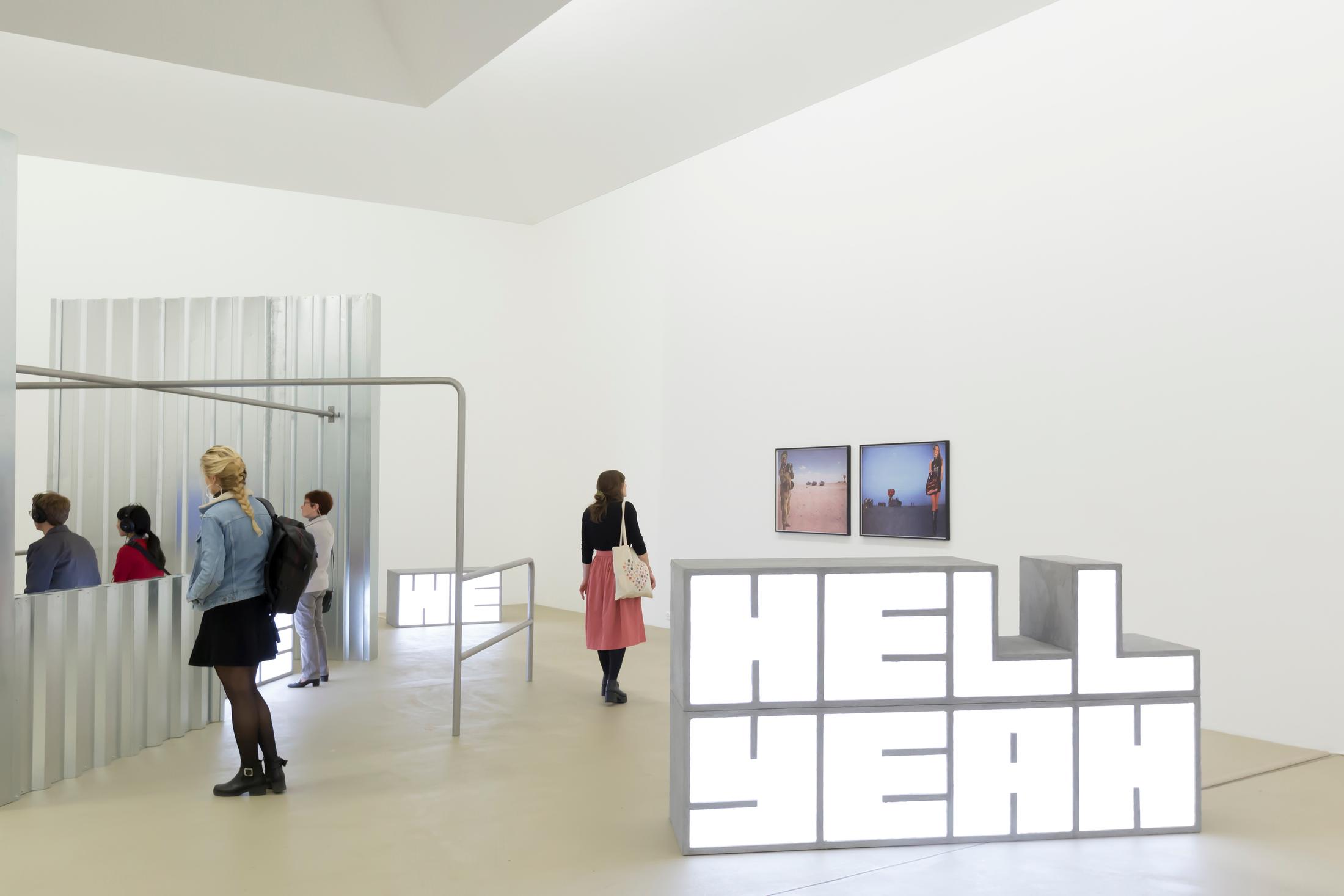 Exhibition View Martha Rosler and Hito Steyerl "War Games" at Kunstmuseum Basel Gegenwart 2018 / Photo: Julian Salinas