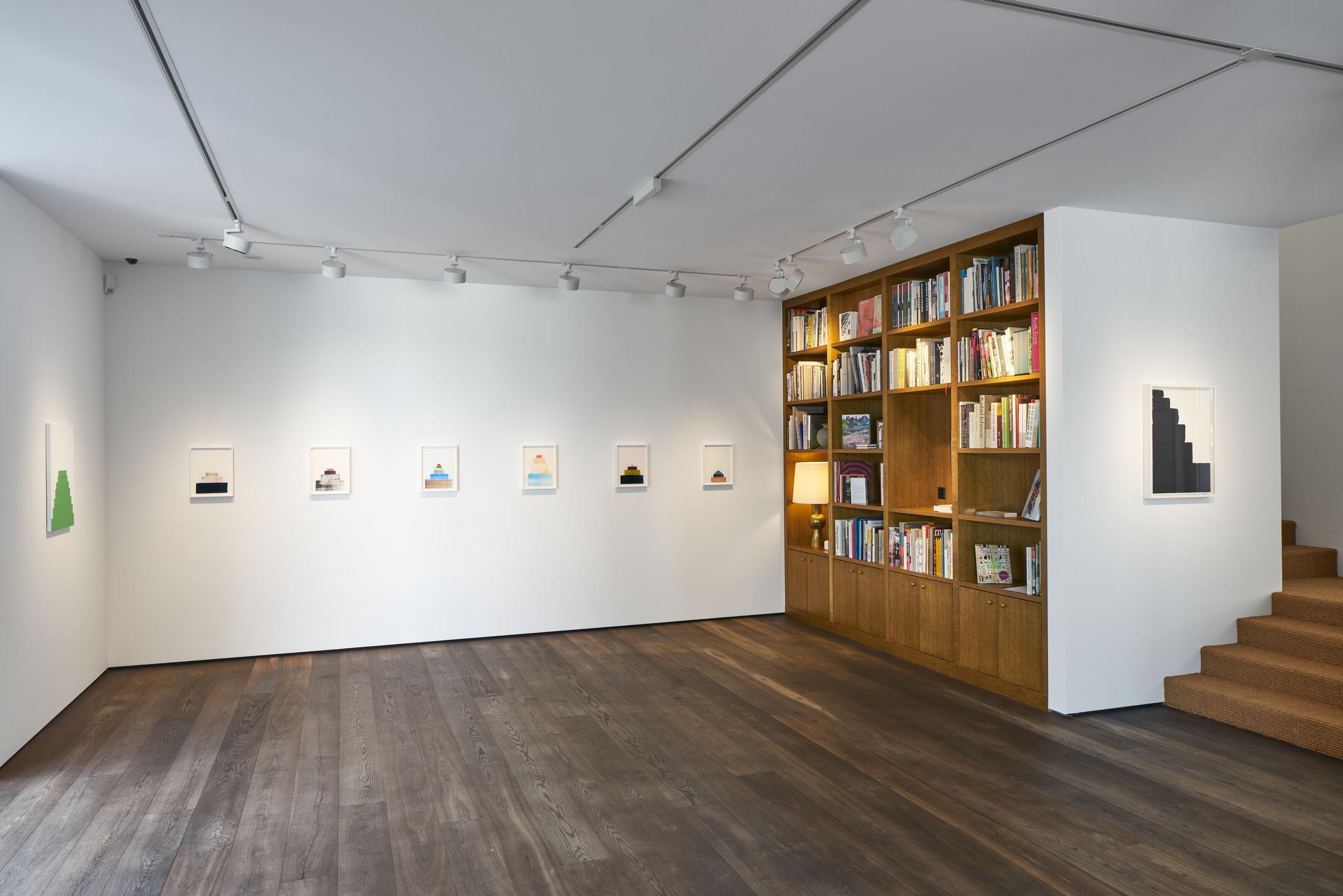 Exhibition View Martin Creed Solo Show «Step Paintings» at Hauser & Wirth, St. Moritz, 2023 / Photo: Jon Etter / Courtesy: Martin Creed, 2023, ProLitteris, Zurich and Hauser & Wirth