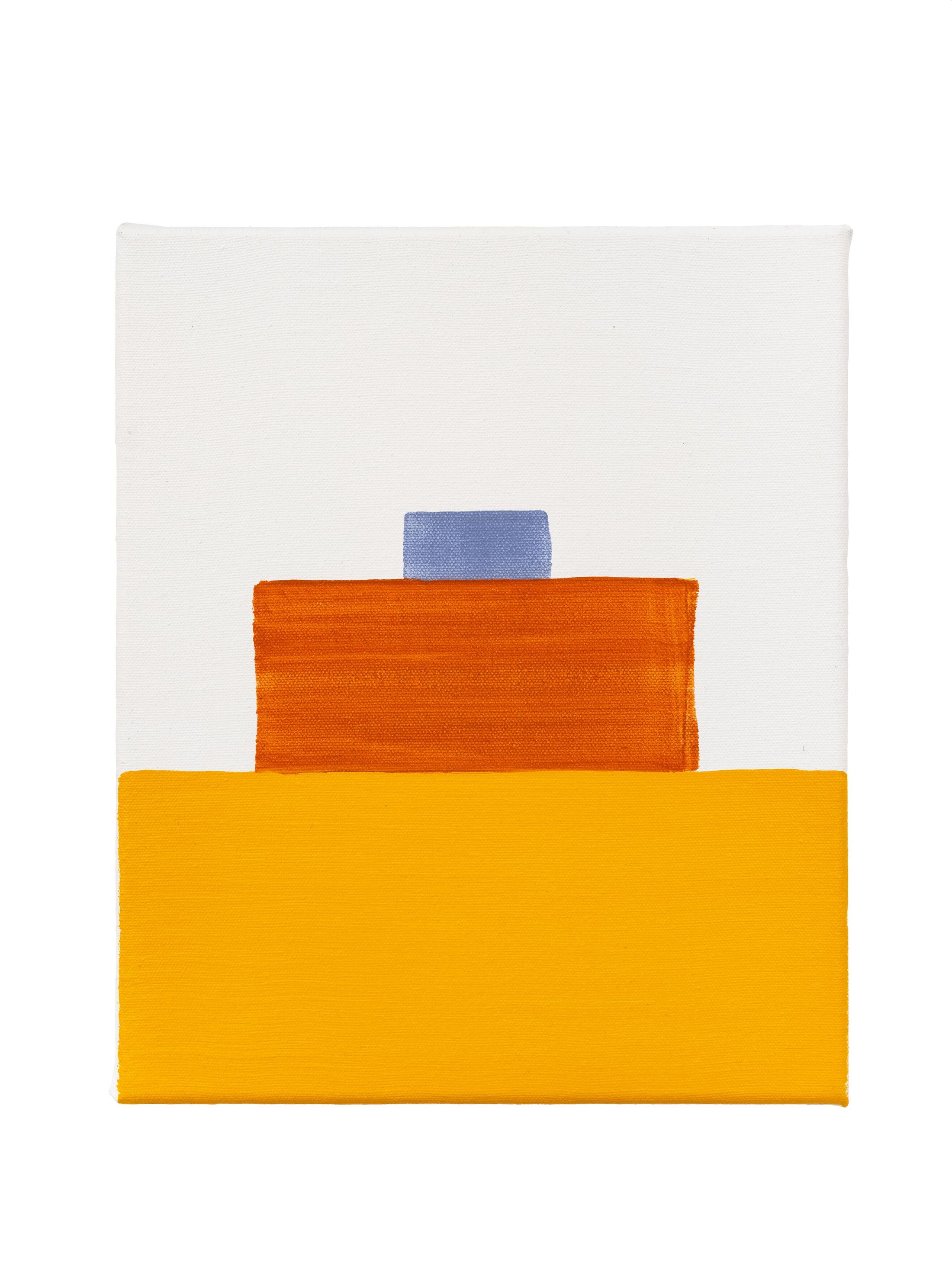 Exhibition View Martin Creed Solo Show «Step Paintings; view on Martin Creed, Work No. 3784, 2014 - 2023, Oil on canvas, 30.5 x 25.5 cm» at Hauser & Wirth, St. Moritz, 2023 / Photo: Damian Griffiths / Courtesy: Martin Creed, 2023, ProLitteris, Zurich and Hauser & Wirth