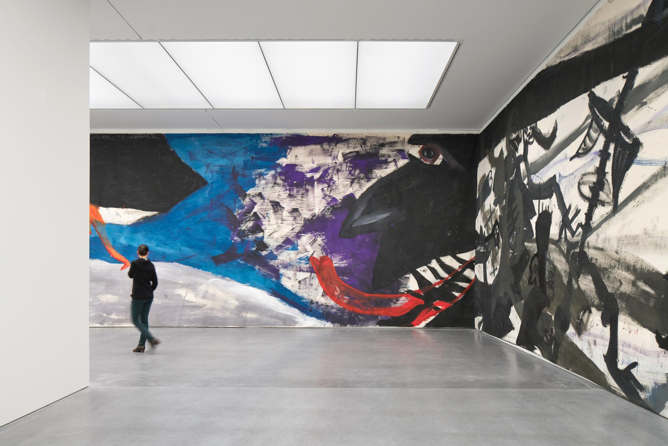 Exhibition View Martin Disler Soloshow «The Environment of Love» at Bündner Kunstmuseum, Chur, 2019 / Photo: Ralph Feiner ; Bündner Kunstmuseum Chur