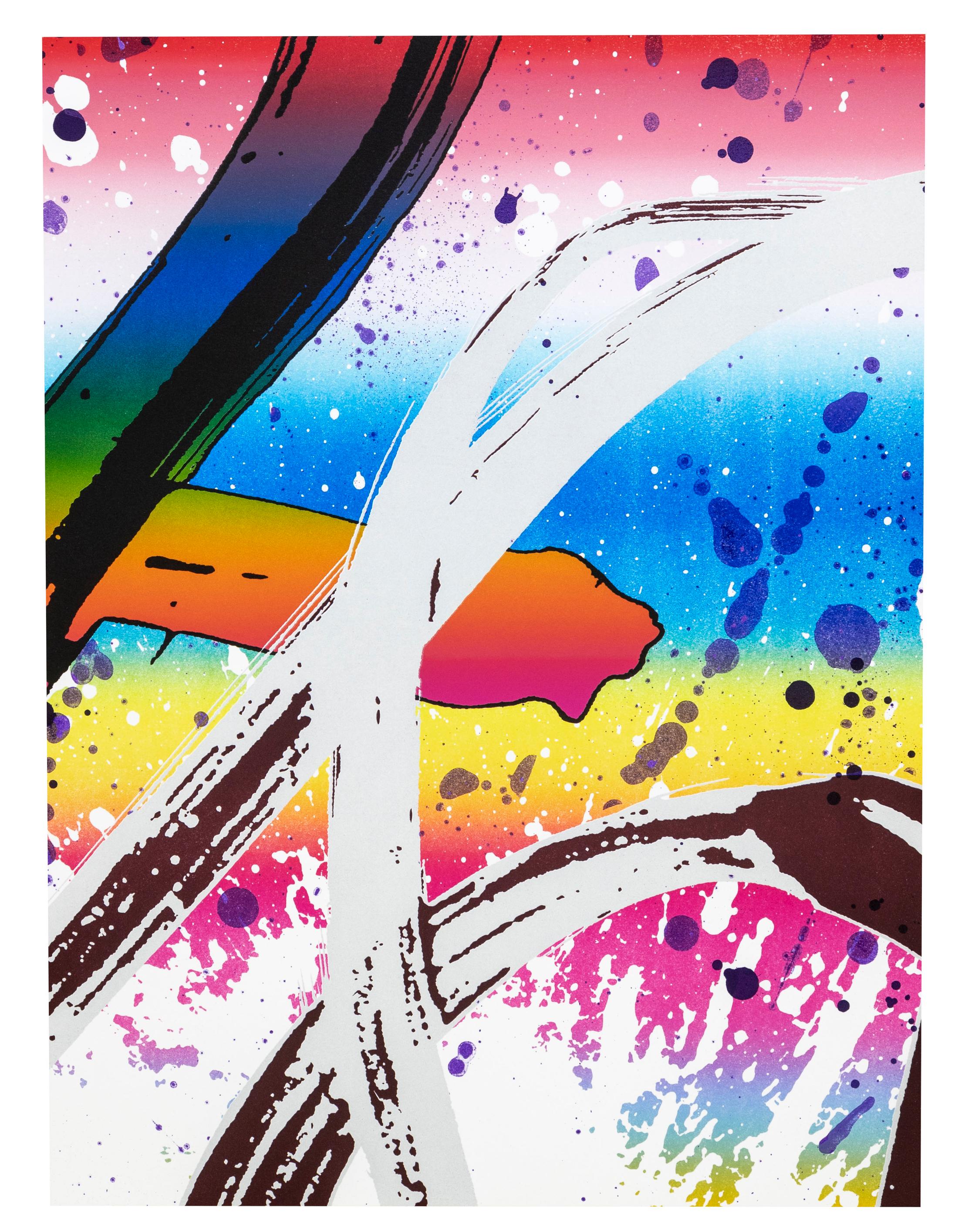 Exhibition View Group Show «Material Transformation; view on Christine Streuli, Untitled 4, 2020» at VFO, Zurich, 2021 / Photo: Selina Bösch / Courtesy: the artist and VFO