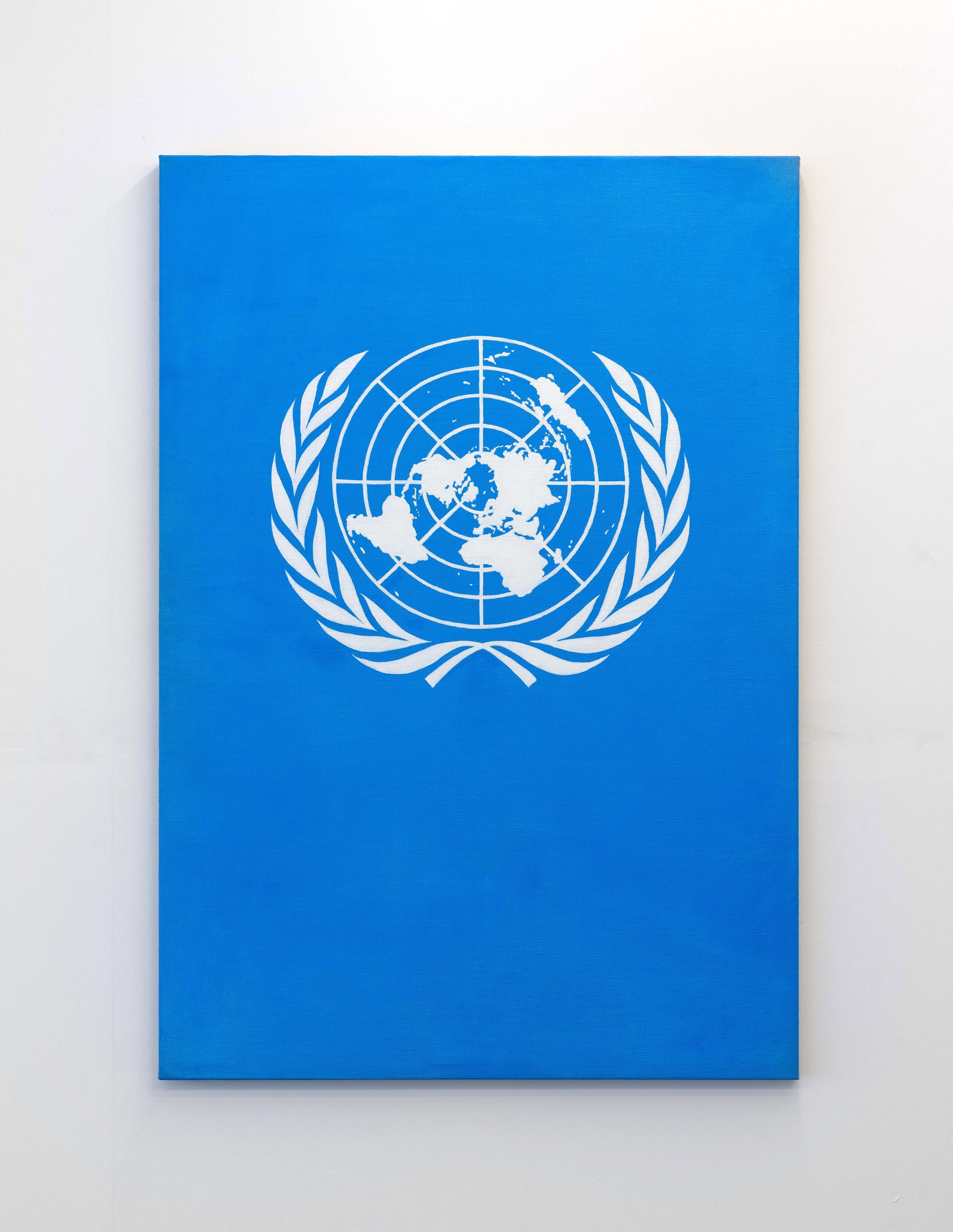 Exhibition View Mathis Gasser «Structures and Institutions / view on United Nations, 2018» at Weiss Falk, Basel / Photo: Flavio Karrer / Courtesy: the artist and Weiss Falk